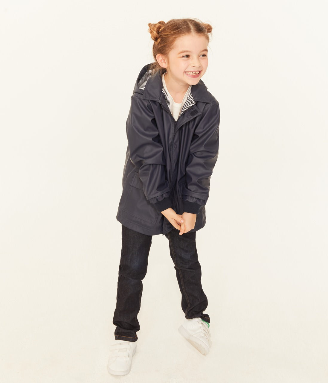 Boys & Girls Navy Hooded Coat