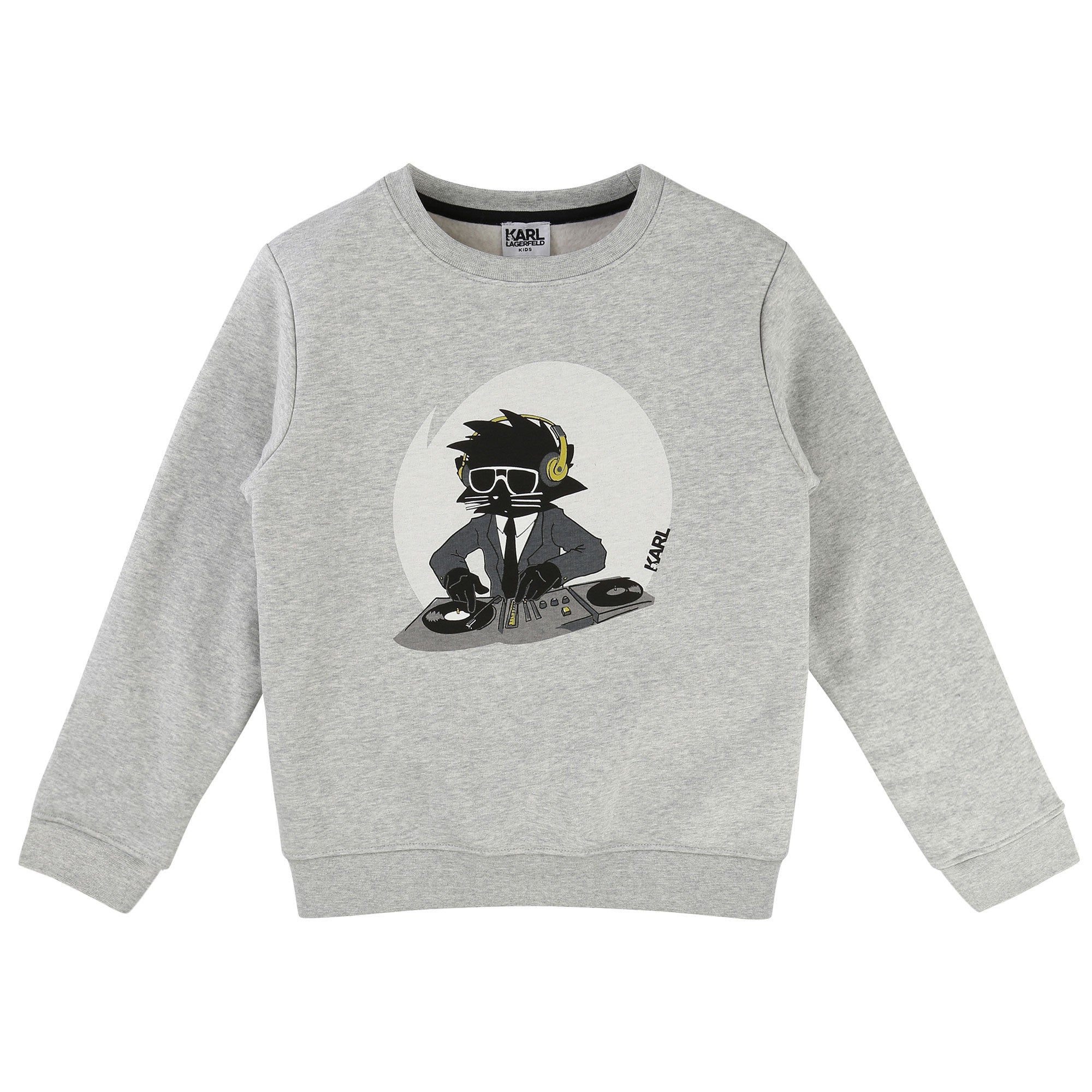 Boys Grey Fancy Pattern Trims Cotton Sweater - CÉMAROSE | Children's Fashion Store