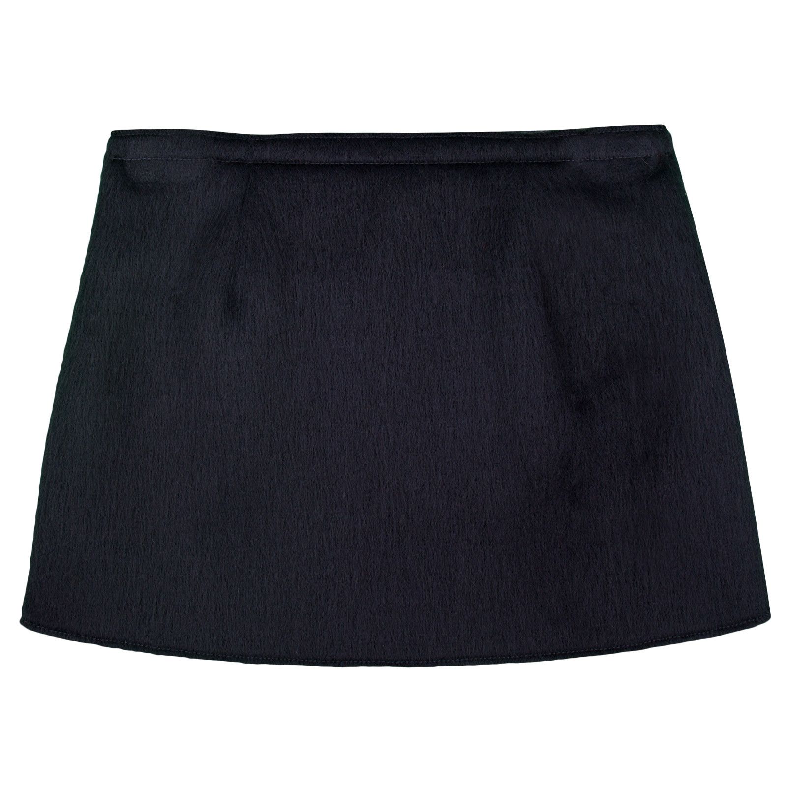 Girls Navy Blue Pasted Synthetic Fur Acrylic Skirt - CÉMAROSE | Children's Fashion Store - 1