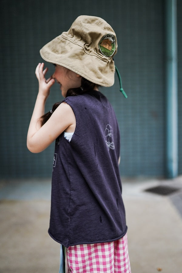 Chapeau marron bébé et fille