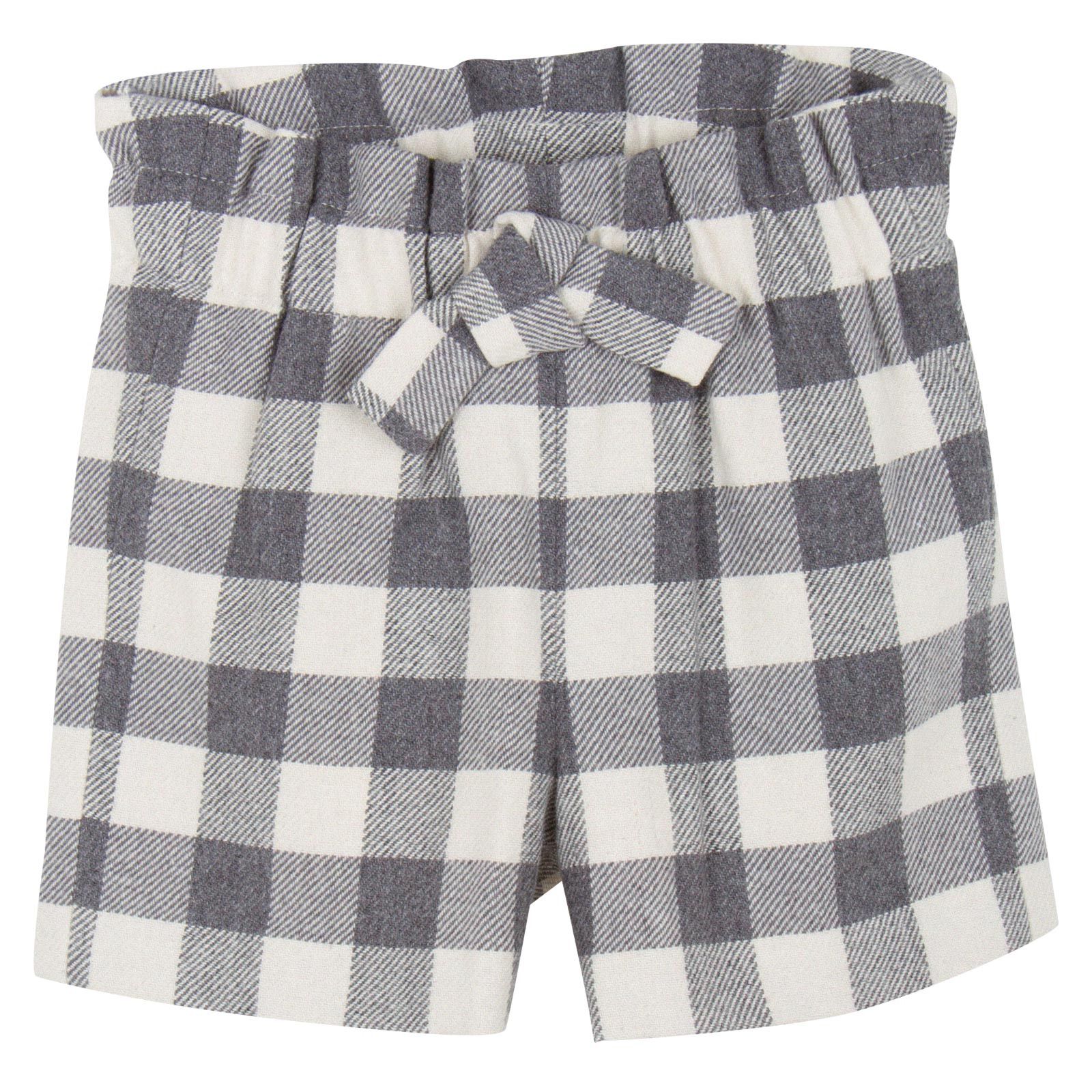 Baby Girls Grey Check Bermuda Shorts - CÉMAROSE | Children's Fashion Store - 1