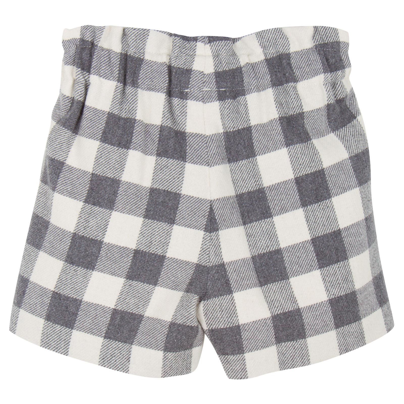 Baby Girls Grey Check Bermuda Shorts - CÉMAROSE | Children's Fashion Store - 2