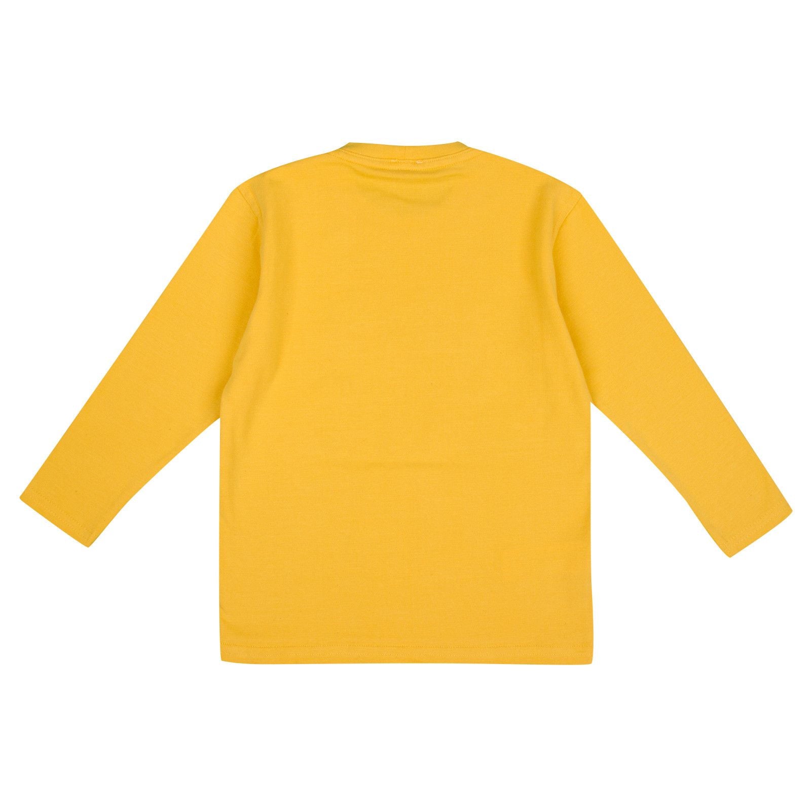 Boys Yellow T-Shirt With Grey Logo - CÉMAROSE | Children's Fashion Store - 2