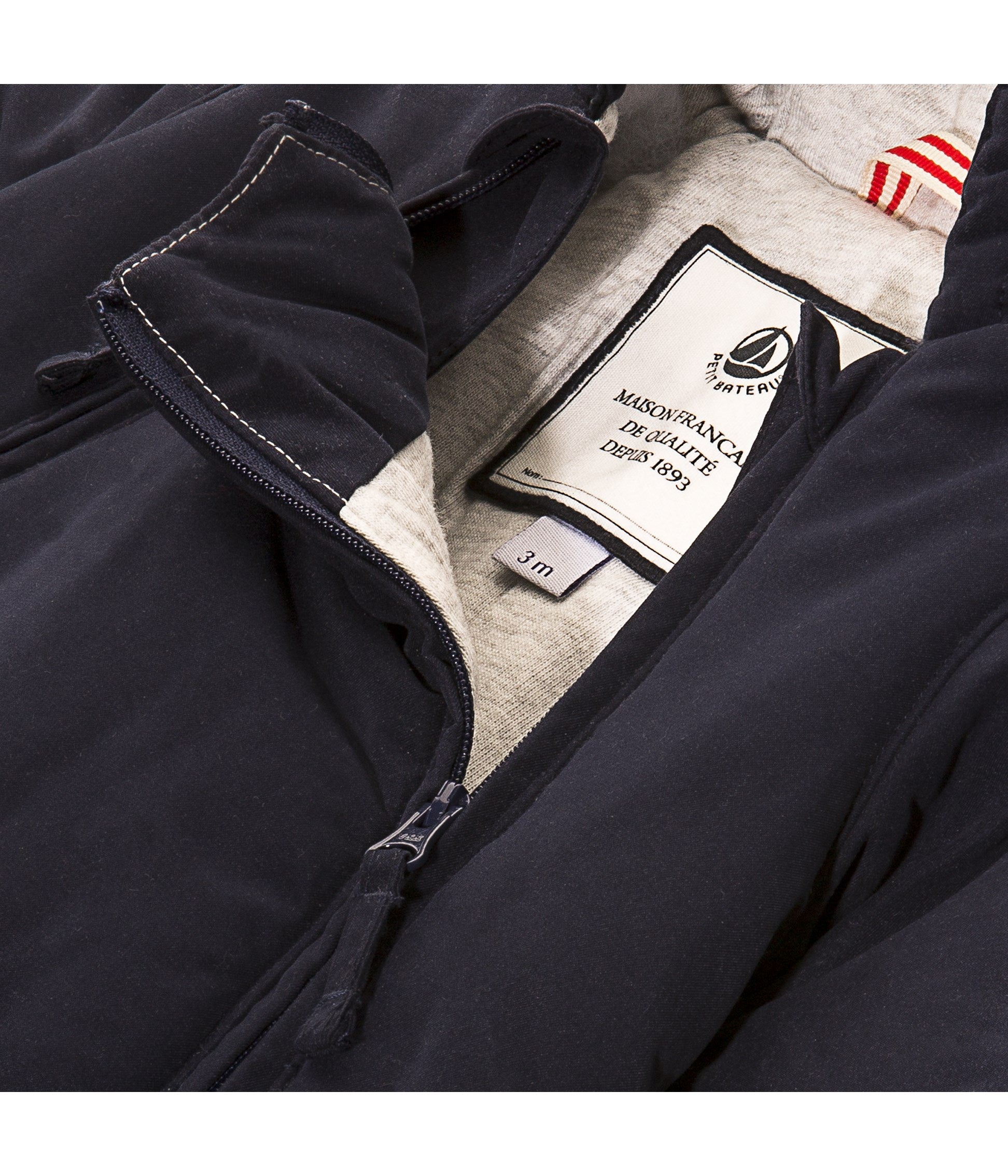 Baby Boys Navy Padded Down Babysuits