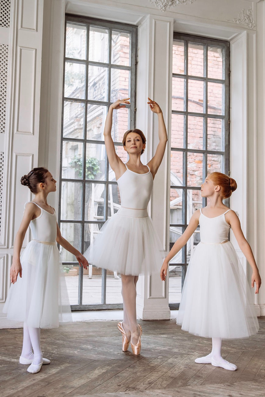 Girls White Ballet Onesies