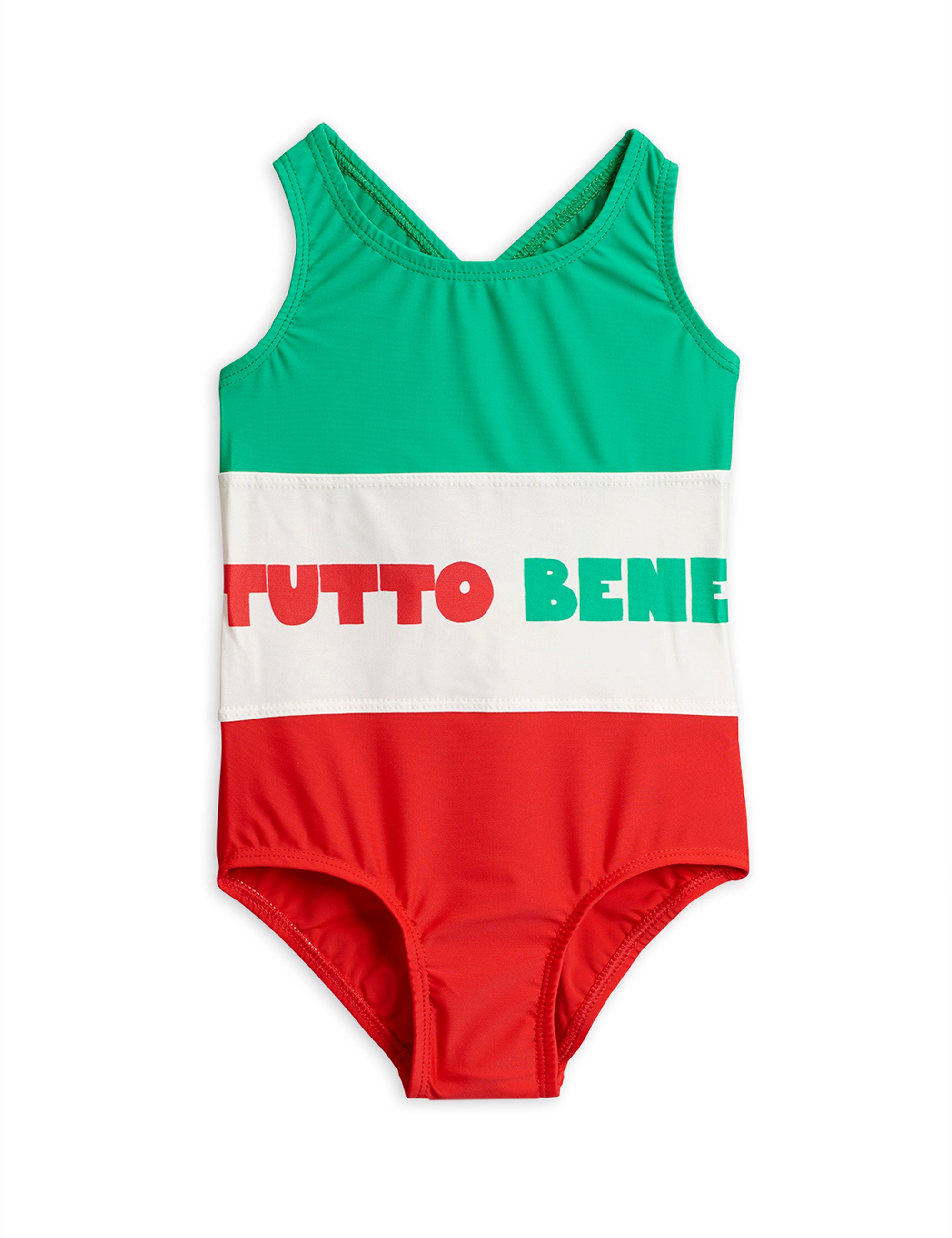 Girls Green & Red Swimsuit