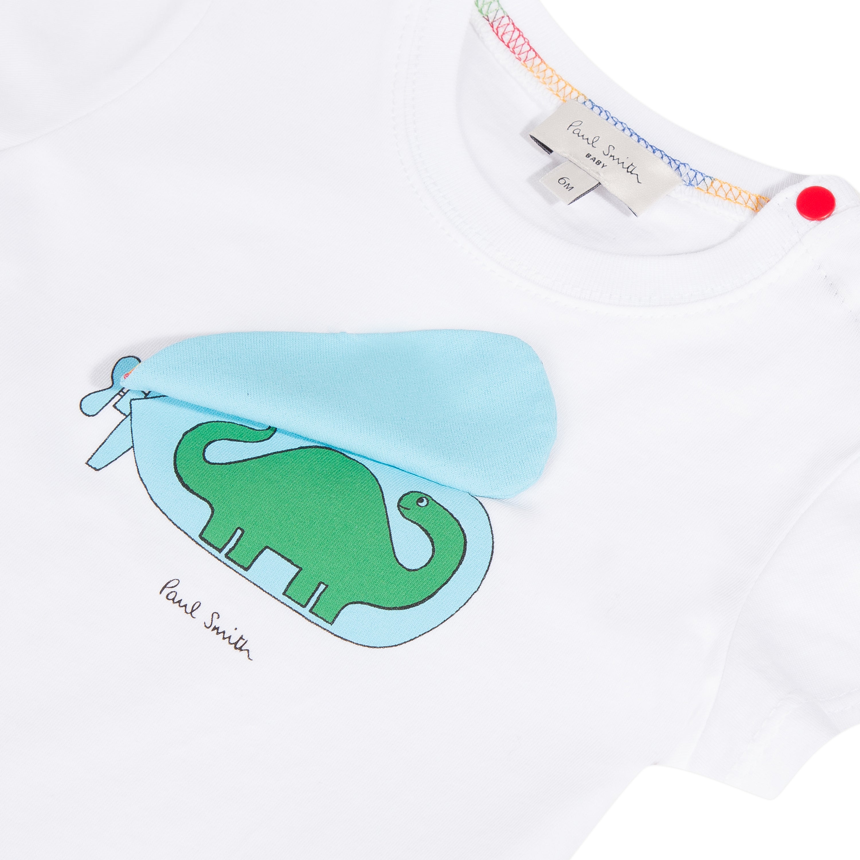 Baby Boys White Cotton T-shirt
