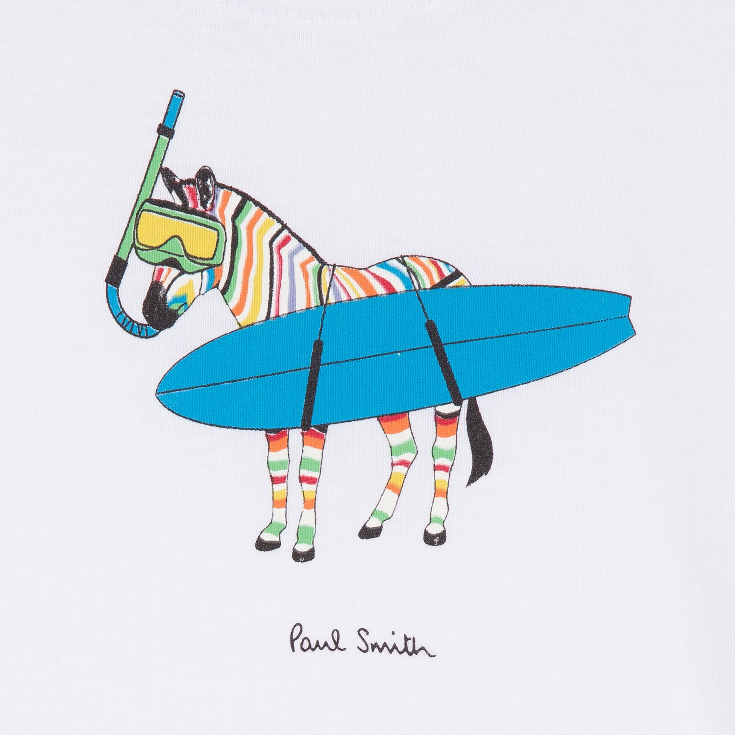 Baby Boys White Printed Cotton T-shirt