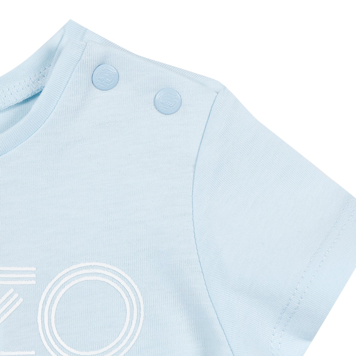 Baby Boys Light Blue Logo Cotton T-shirt