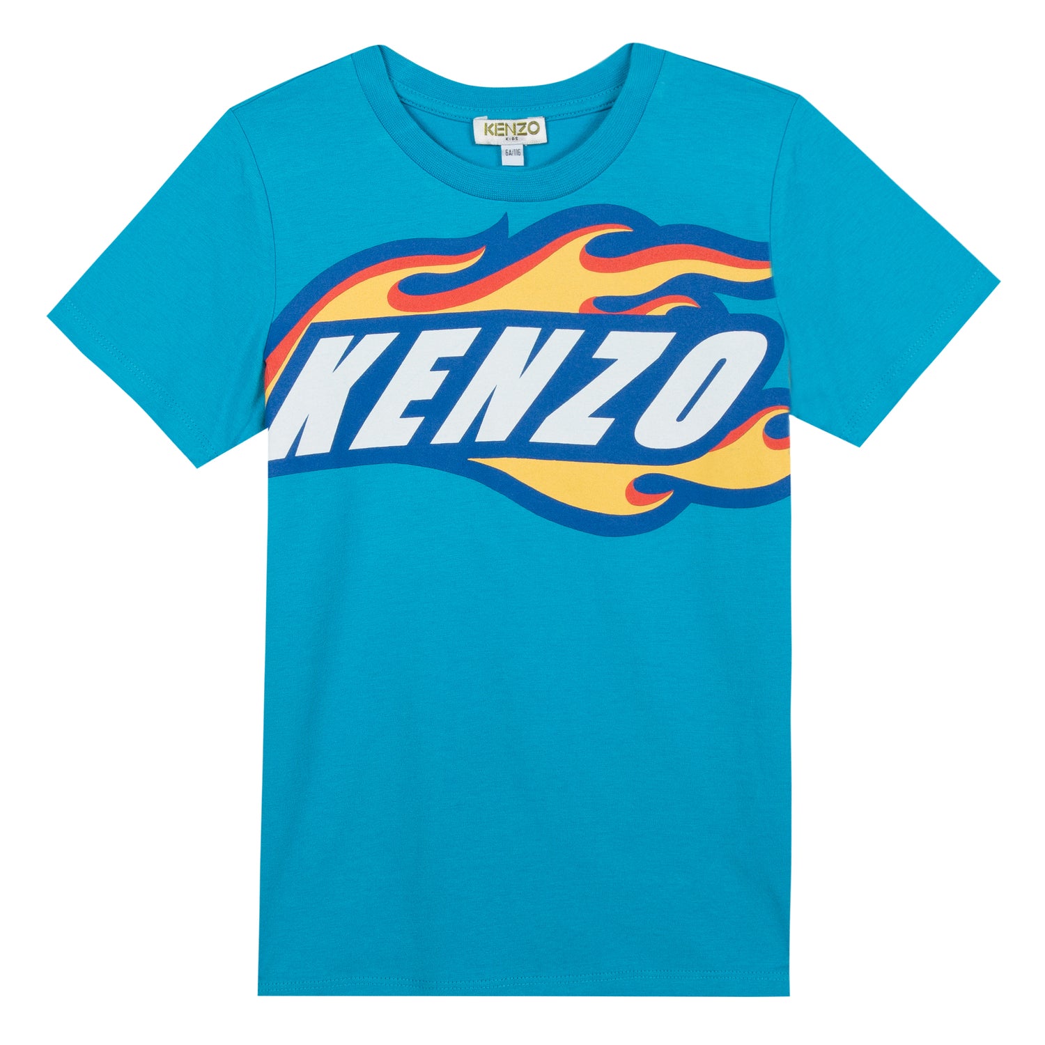 Boys Scuba Blue Logo Cotton T-shirt