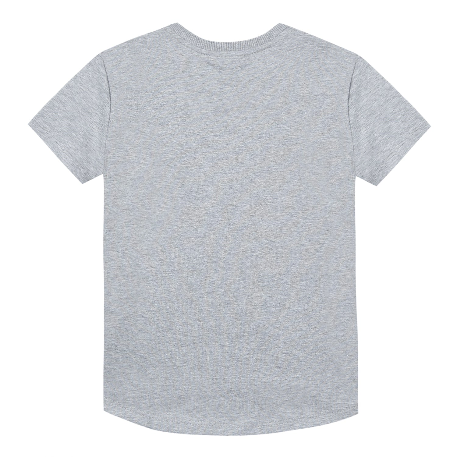 Boys Marl Grey Logo Cotton T-shirt