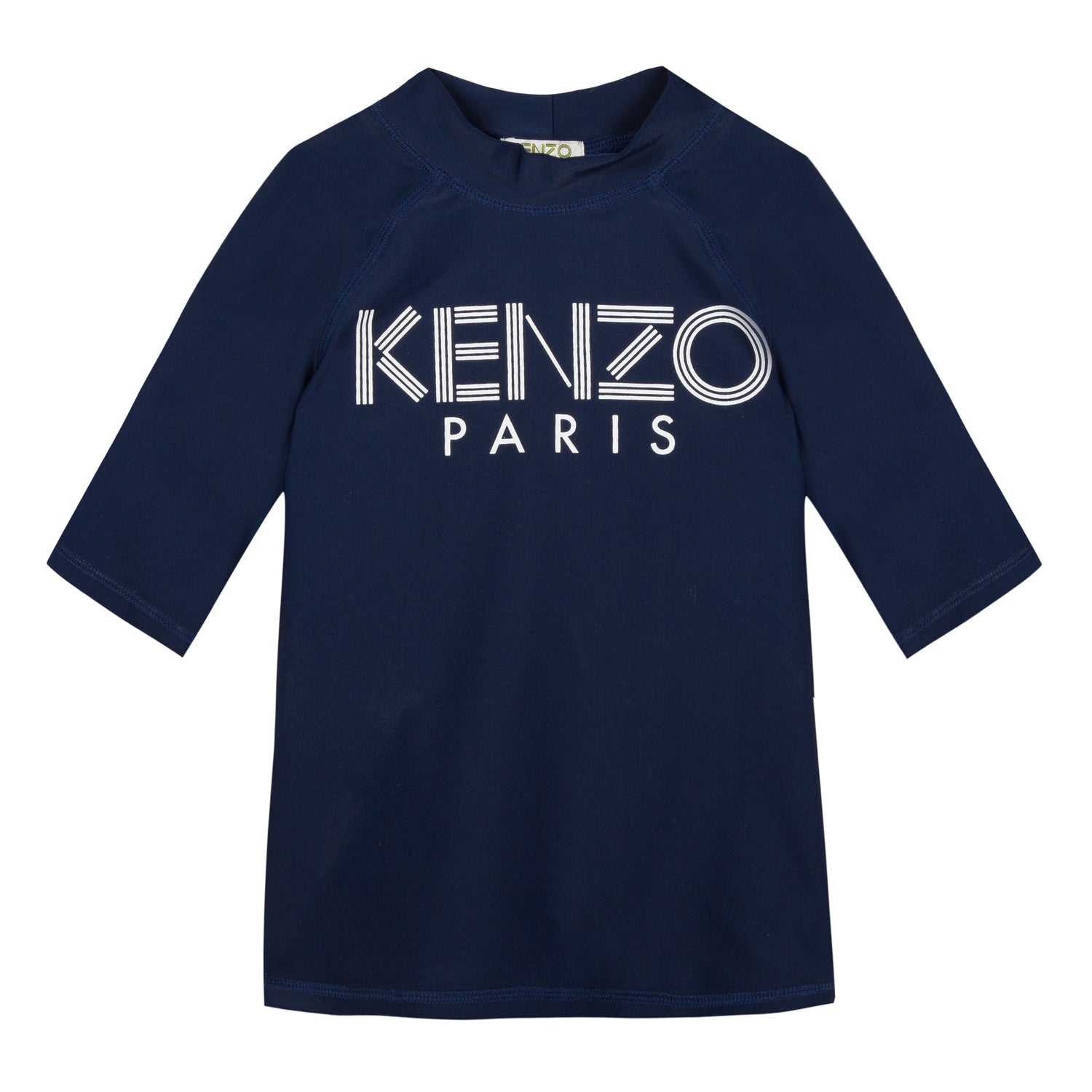 Boys Navy Logo Swim Top