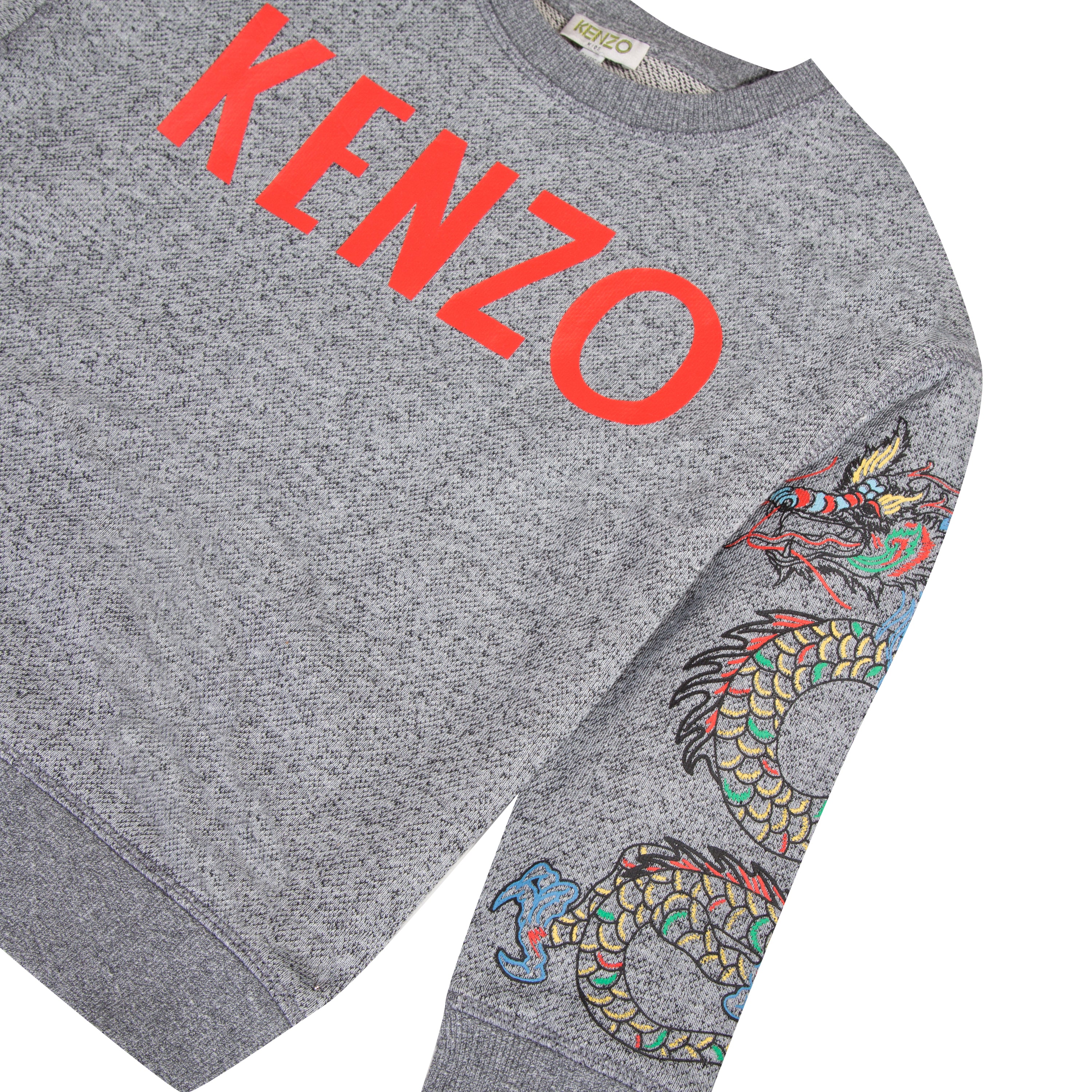 Boys Grey Logo Cotton Sweatshirt