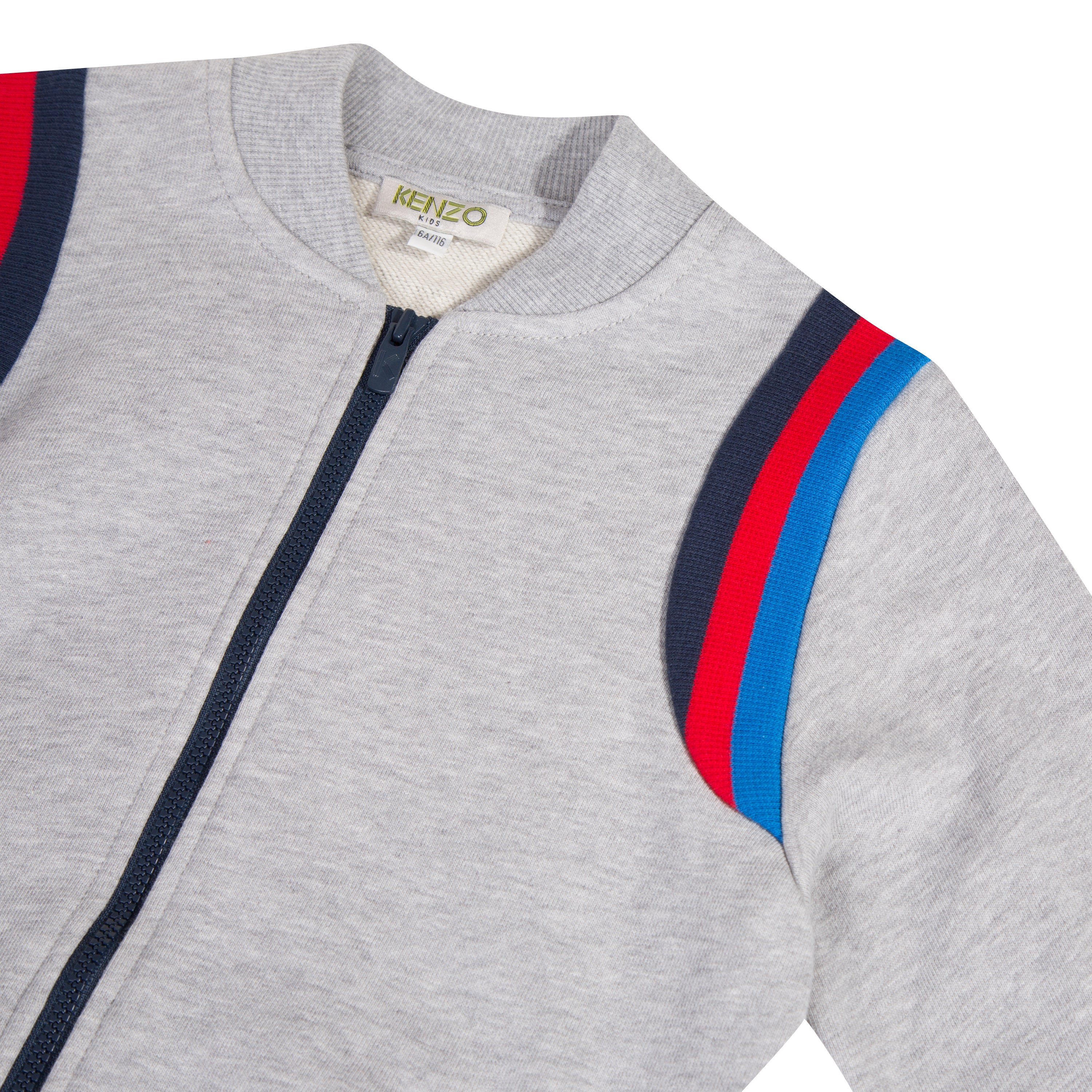 Boys Grey Zip Cotton Cardigan