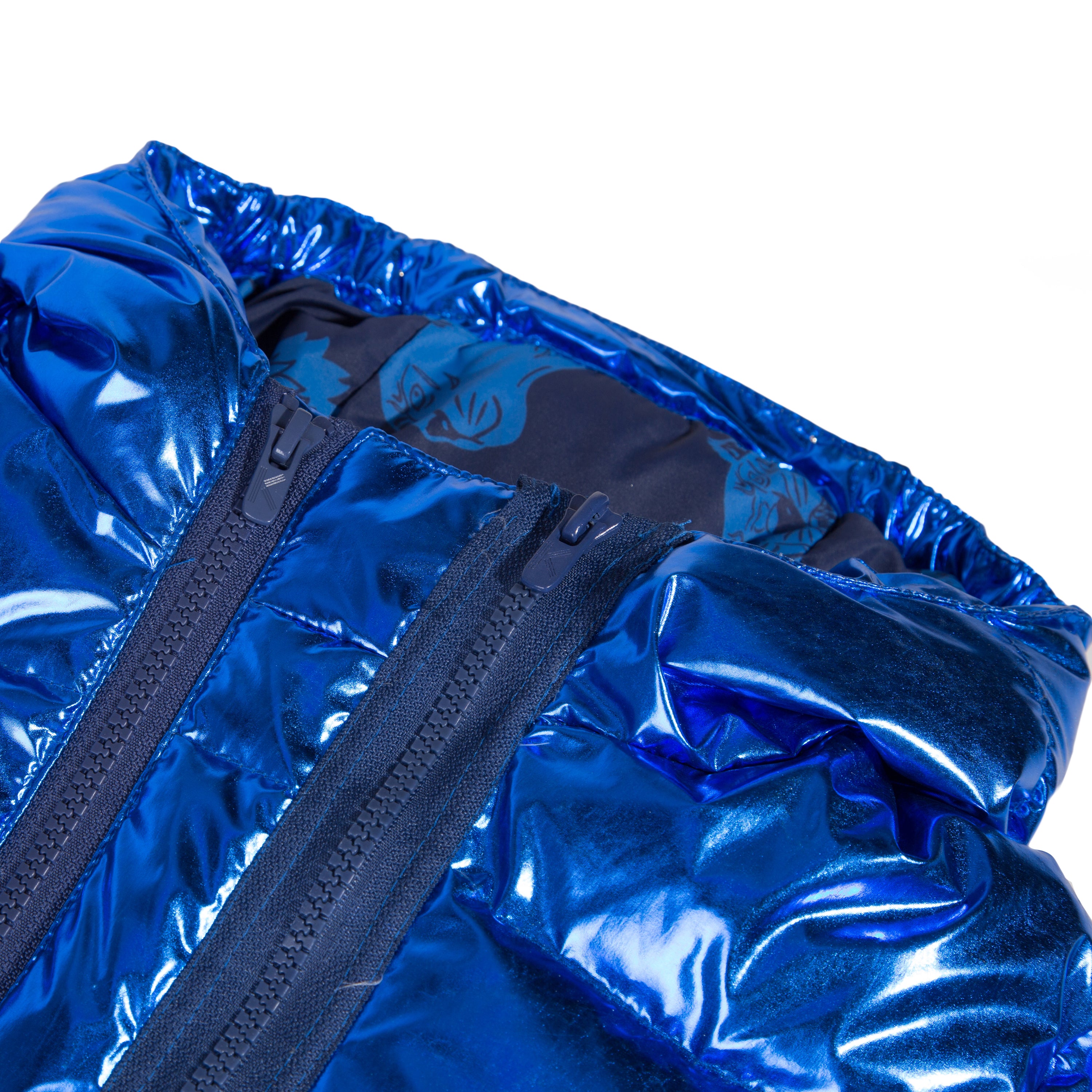 Boys Bright Blue Hooded Padded Down Coat