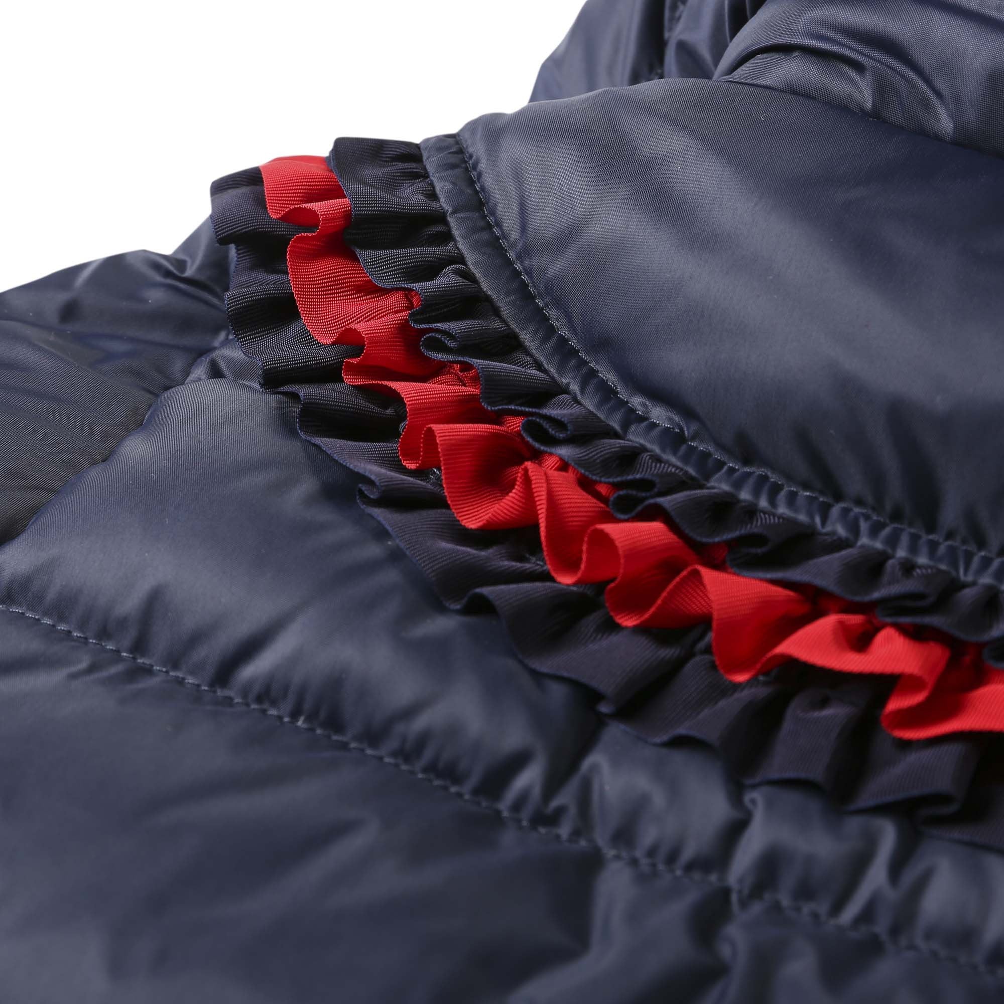 Baby Girls Navy Blue Frilled Trims Padded Down Jacket - CÉMAROSE | Children's Fashion Store - 7