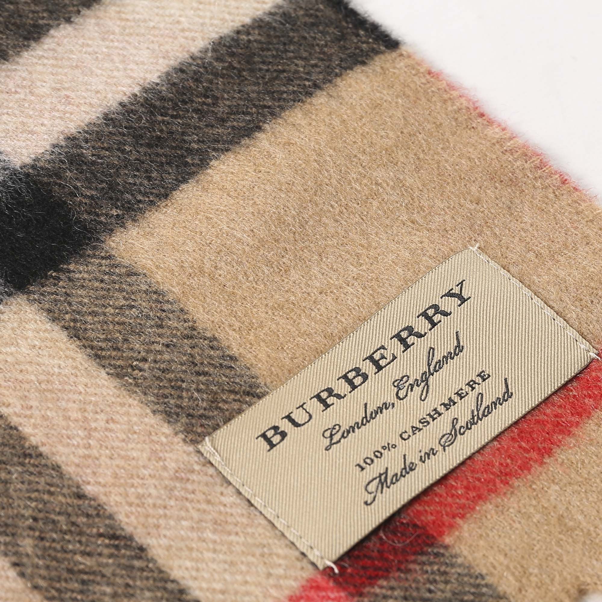 Girls Parade Red New Classic Check & Hearts Cashmere Scarf - CÉMAROSE | Children's Fashion Store - 5