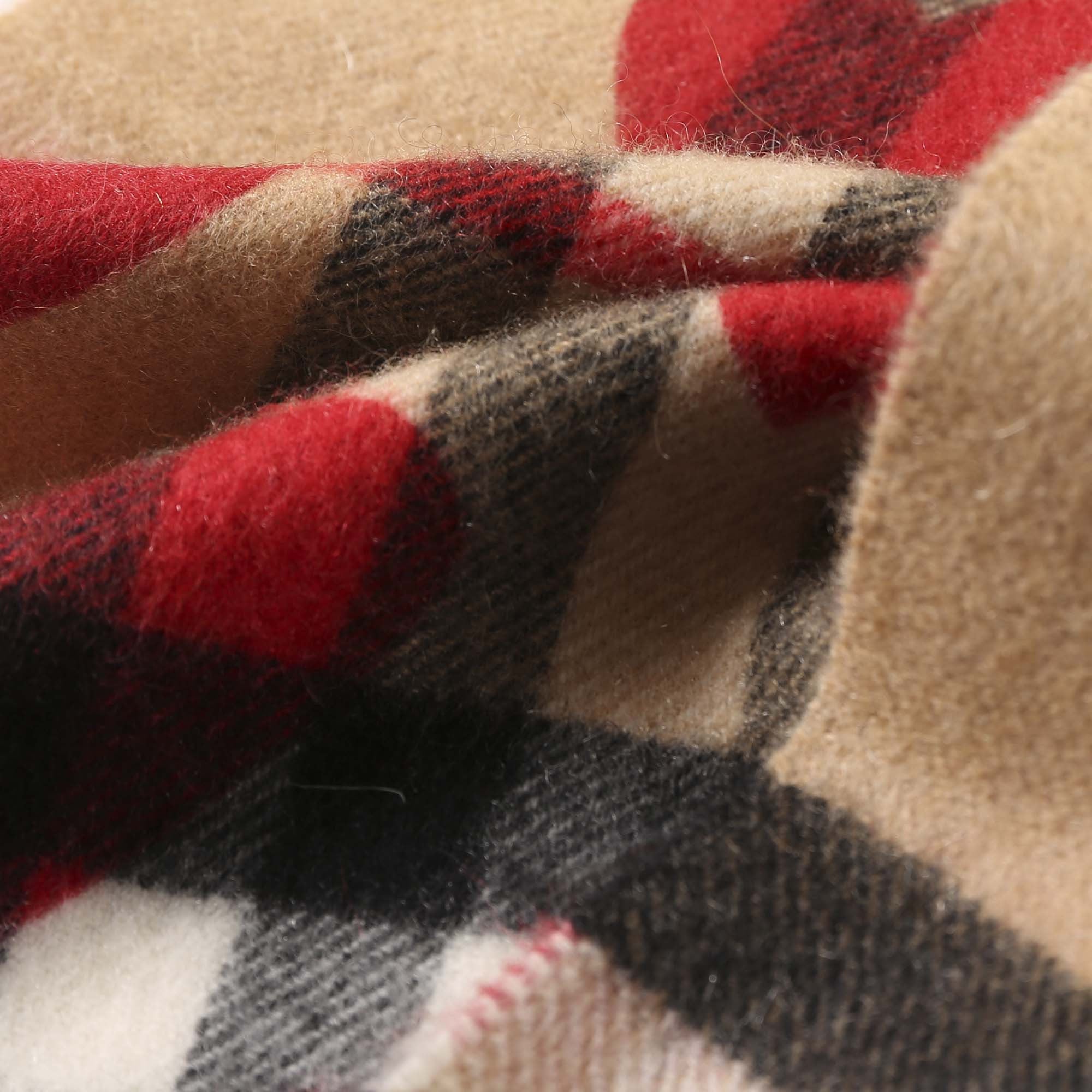 Girls Parade Red New Classic Check & Hearts Cashmere Scarf - CÉMAROSE | Children's Fashion Store - 6
