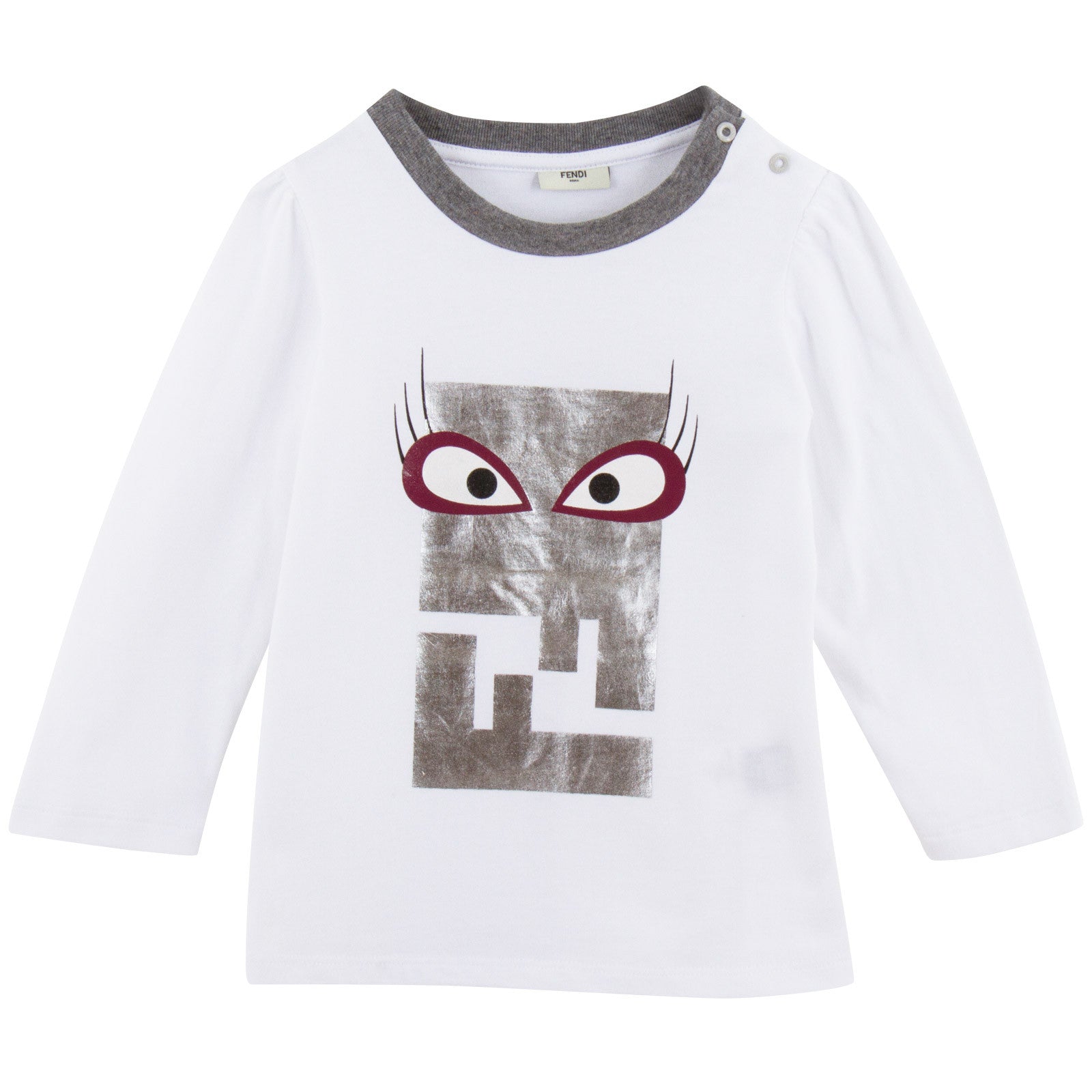 Baby Boys White Cotton Monster Printed T-Shirt - CÉMAROSE | Children's Fashion Store - 1