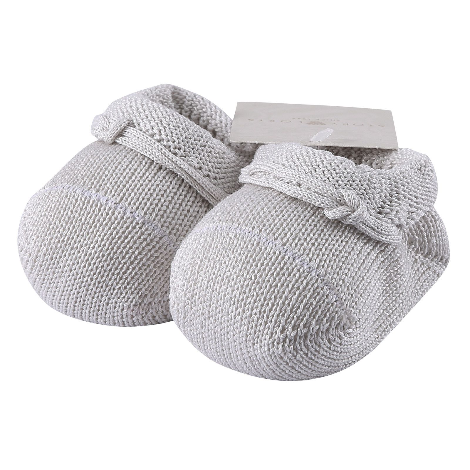 Baby Grey Knitted Cotton Shoes - CÉMAROSE | Children's Fashion Store - 1