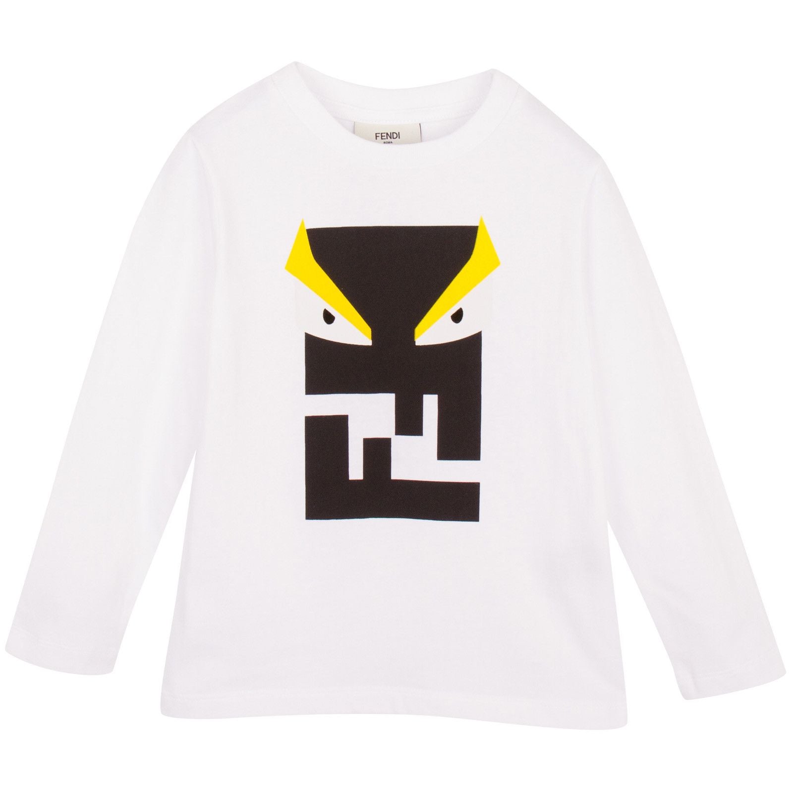 Boys White Printed Monster Cotton T-Shirt - CÉMAROSE | Children's Fashion Store - 1