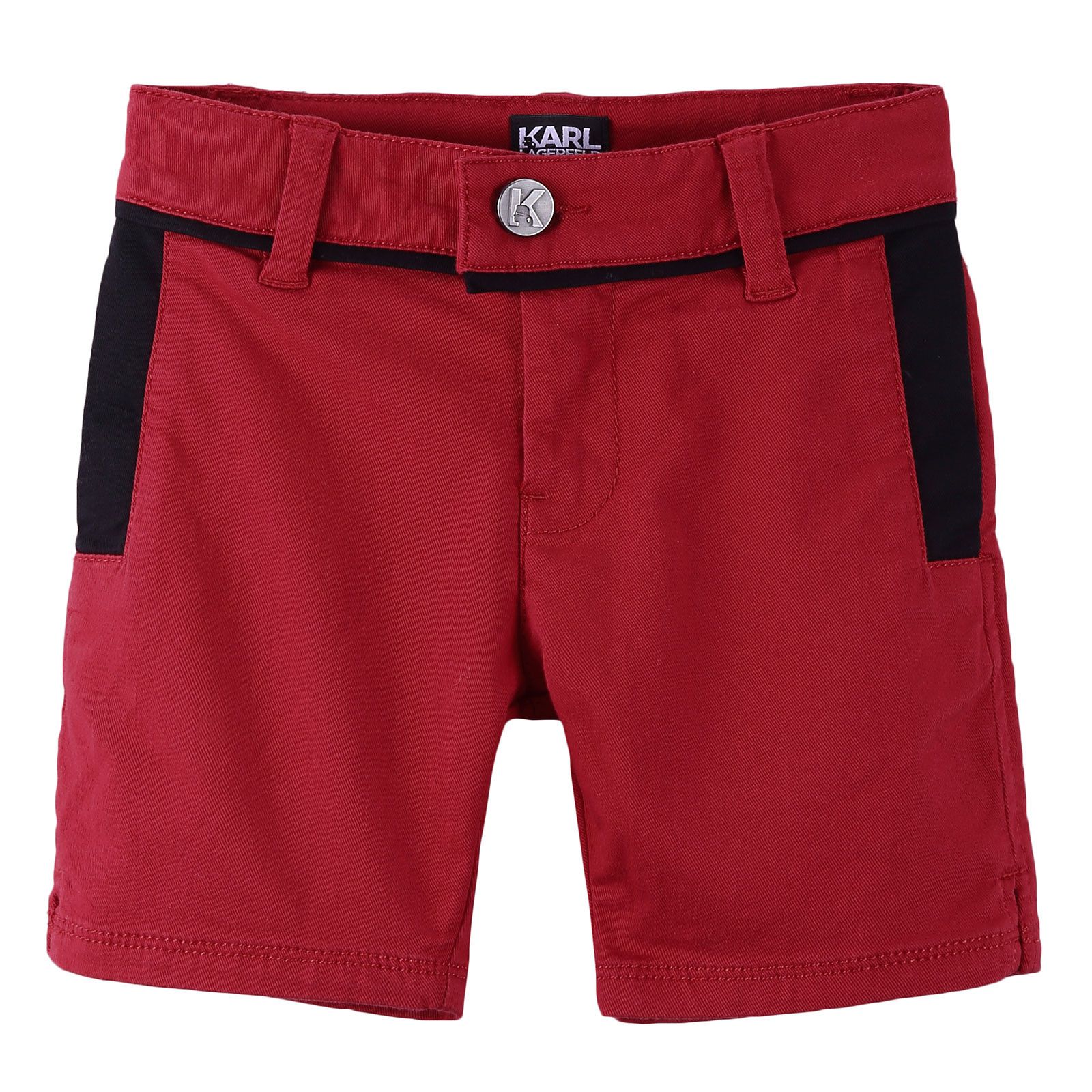 Boys Red Cardinal Cotton Bermuda Short - CÉMAROSE | Children's Fashion Store - 1