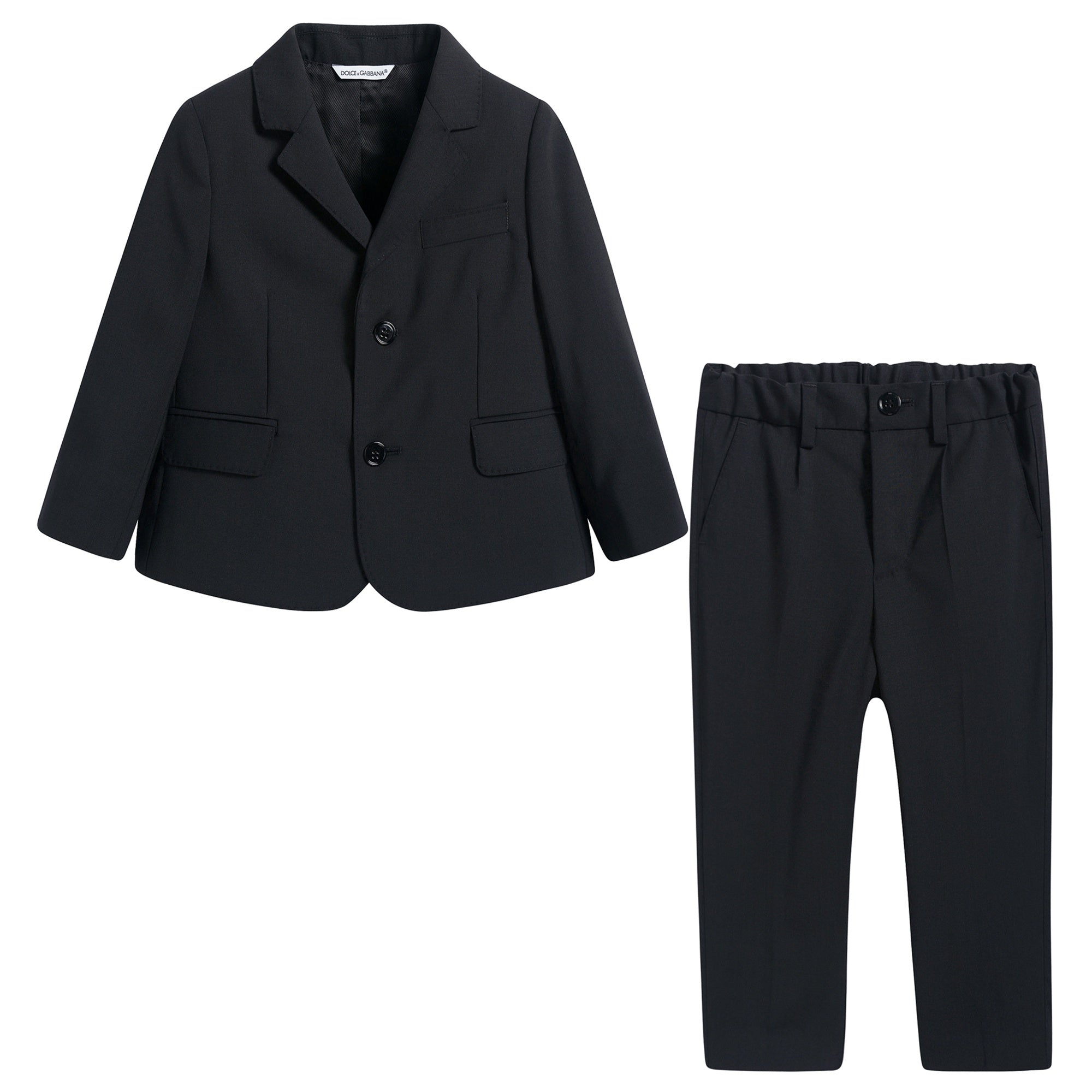 Baby Boys Black Wool Tuxedo