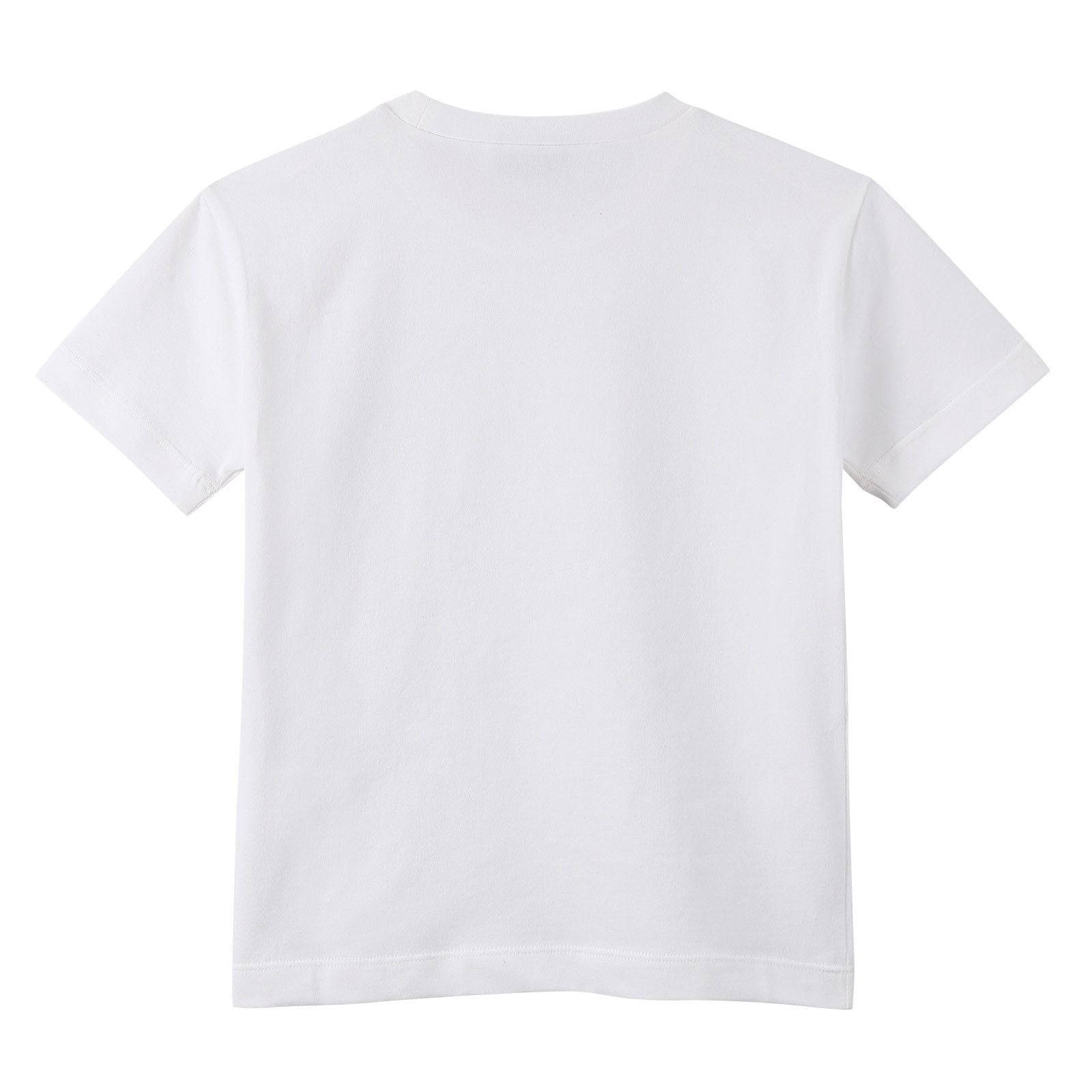 Boys White Cotton T-Shirt With Gray Rhinestone Logo - CÉMAROSE | Children's Fashion Store - 2