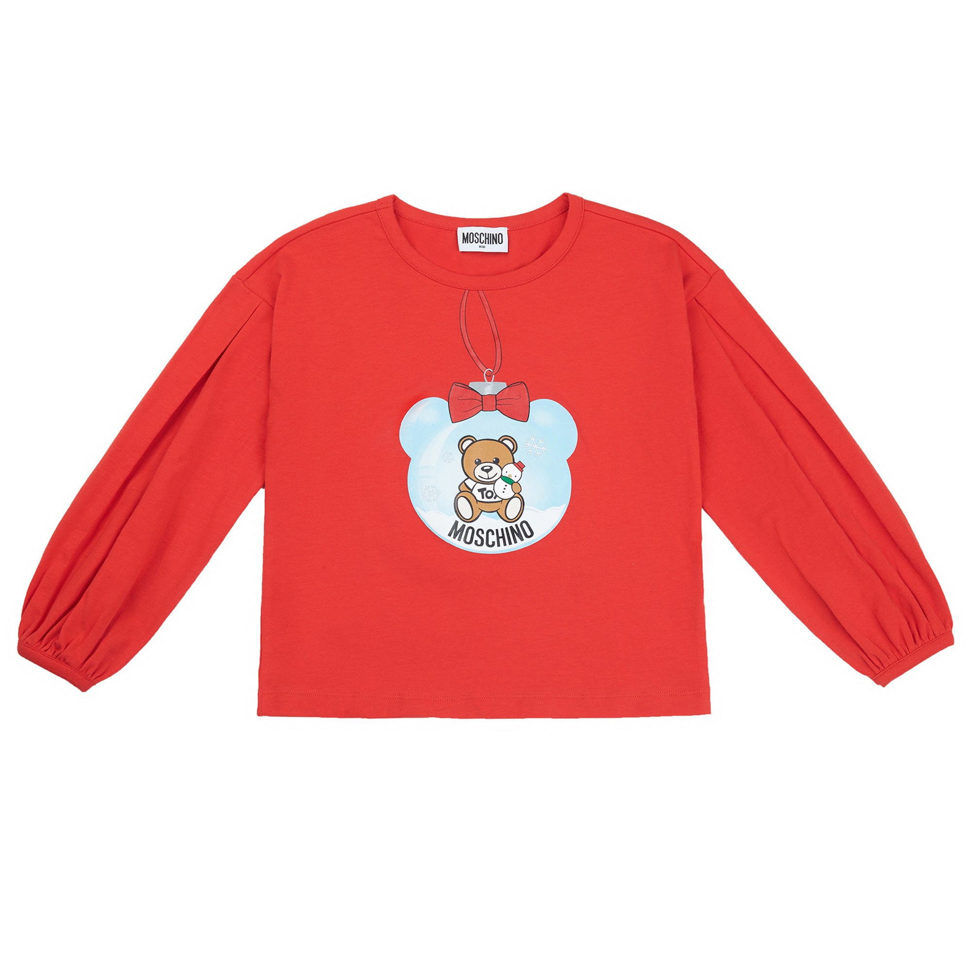 Girls Red Printing Cotton Top