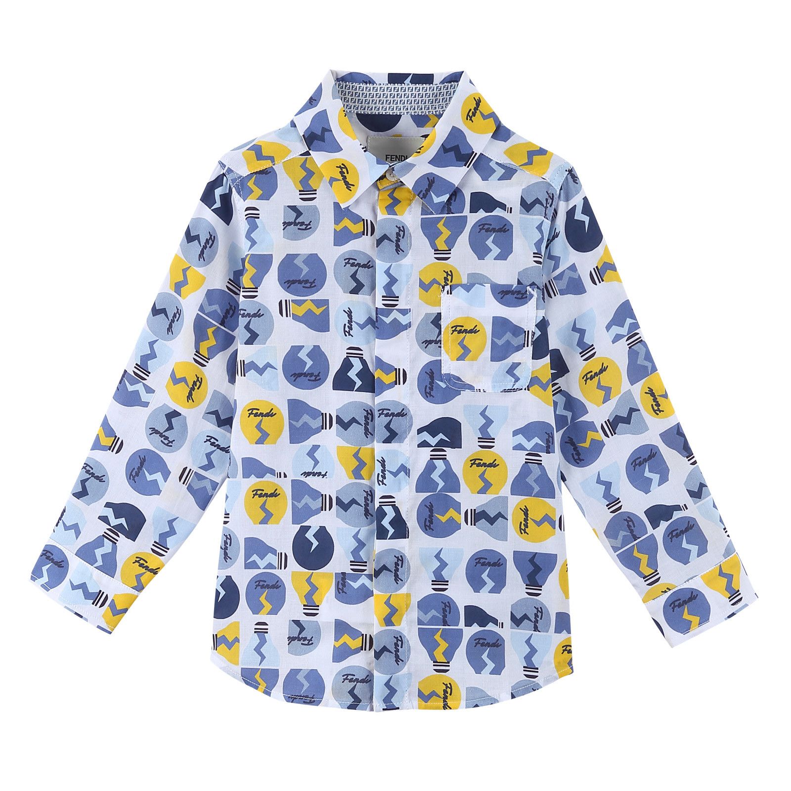 Boys Multicolor Printed Trims Jersey Cotton Shirt - CÉMAROSE | Children's Fashion Store - 1