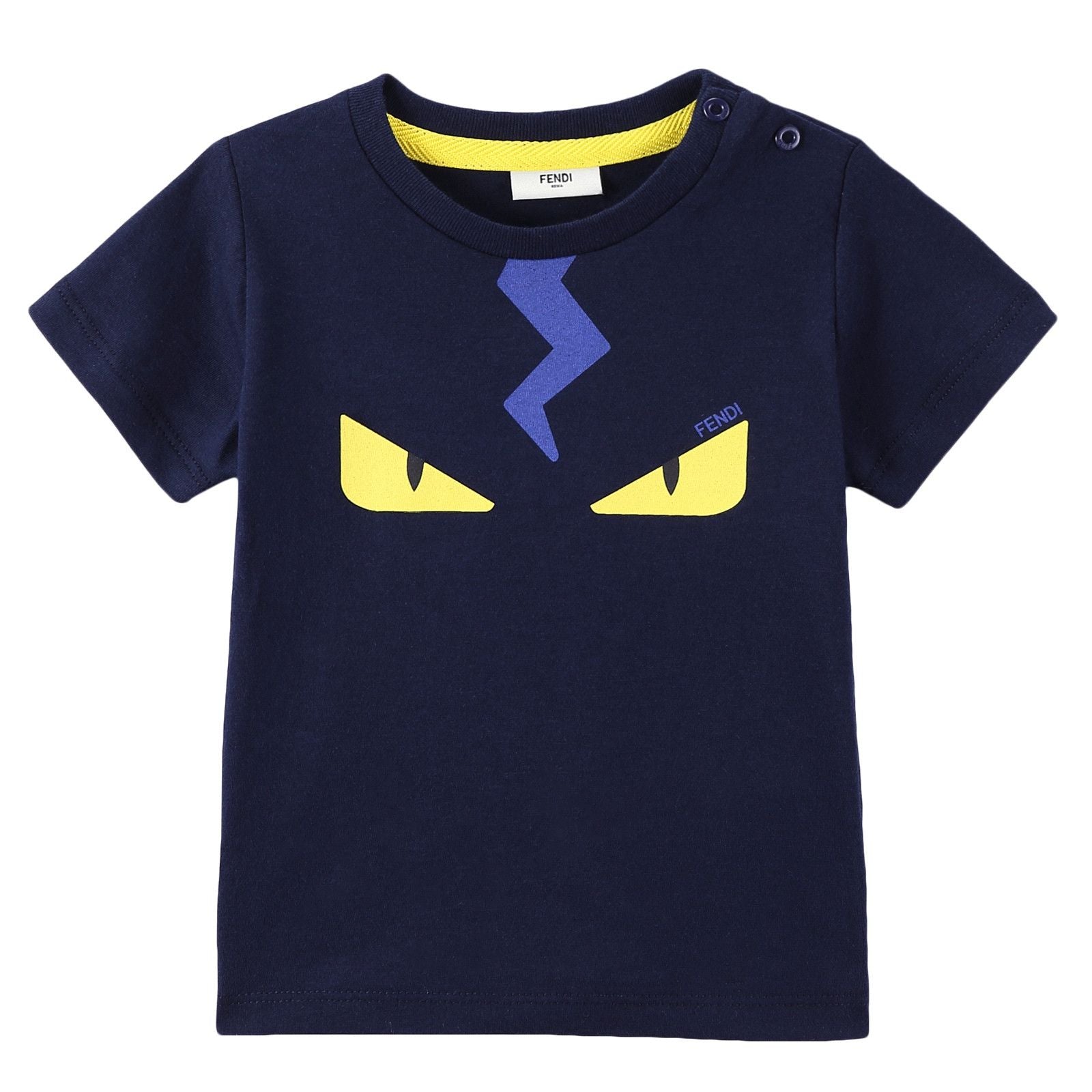 Baby Boys Blue Cotton 'Monster' Printed T-Shirt - CÉMAROSE | Children's Fashion Store - 1