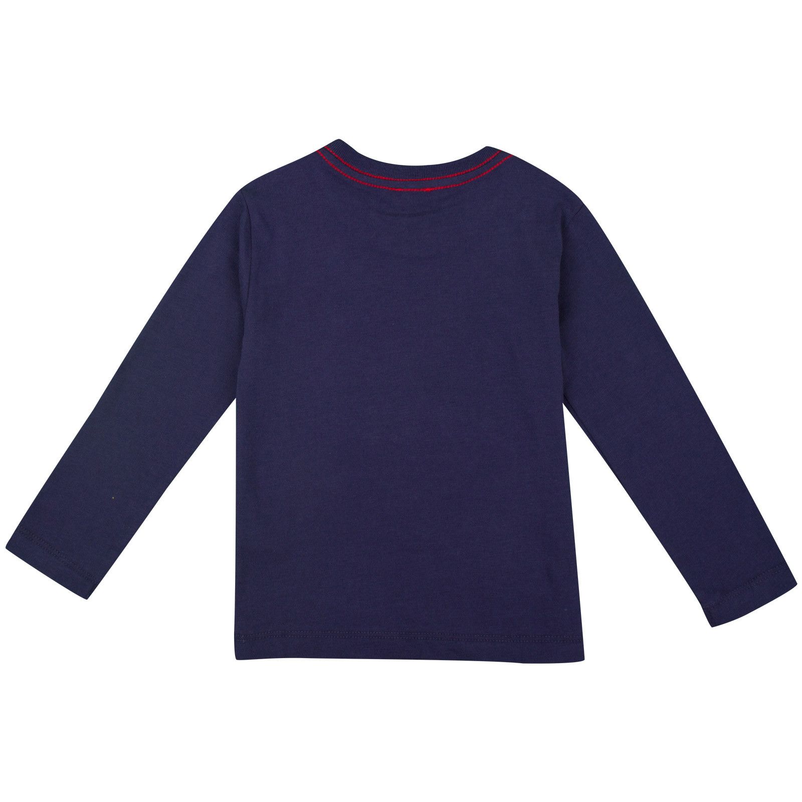 Boys Navy Blue Monster Printed Cotton T-Shirt - CÉMAROSE | Children's Fashion Store - 2