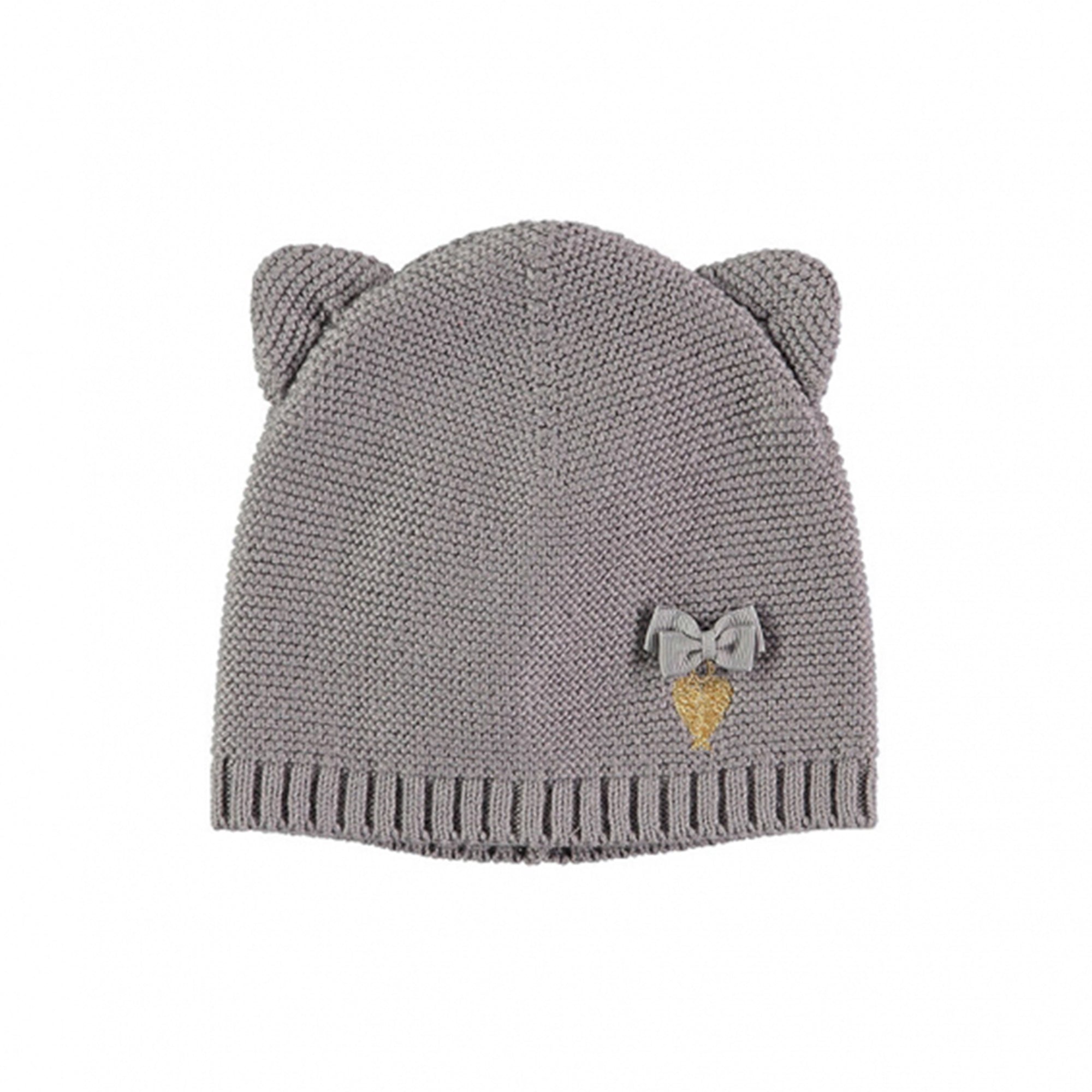 Chapeau en coton gris cendré pour bébé