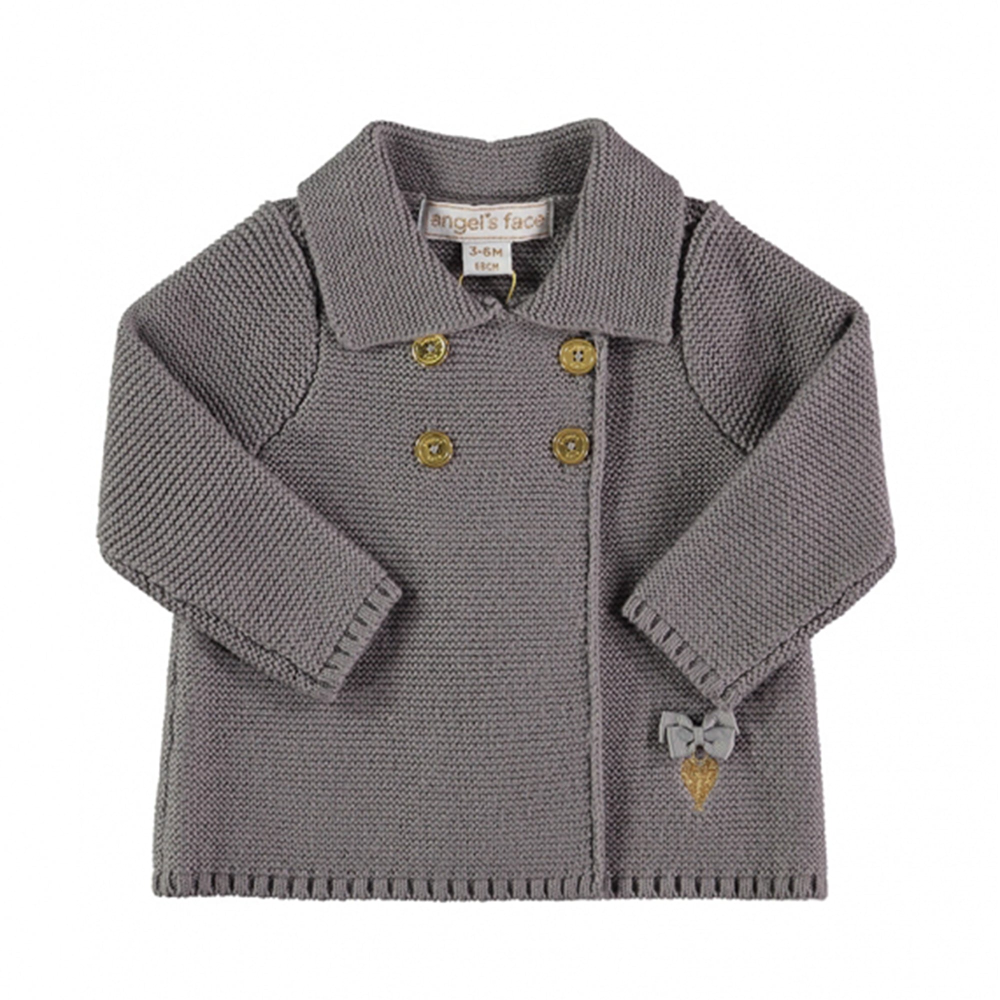 Gilet bébé en coton gris cendré