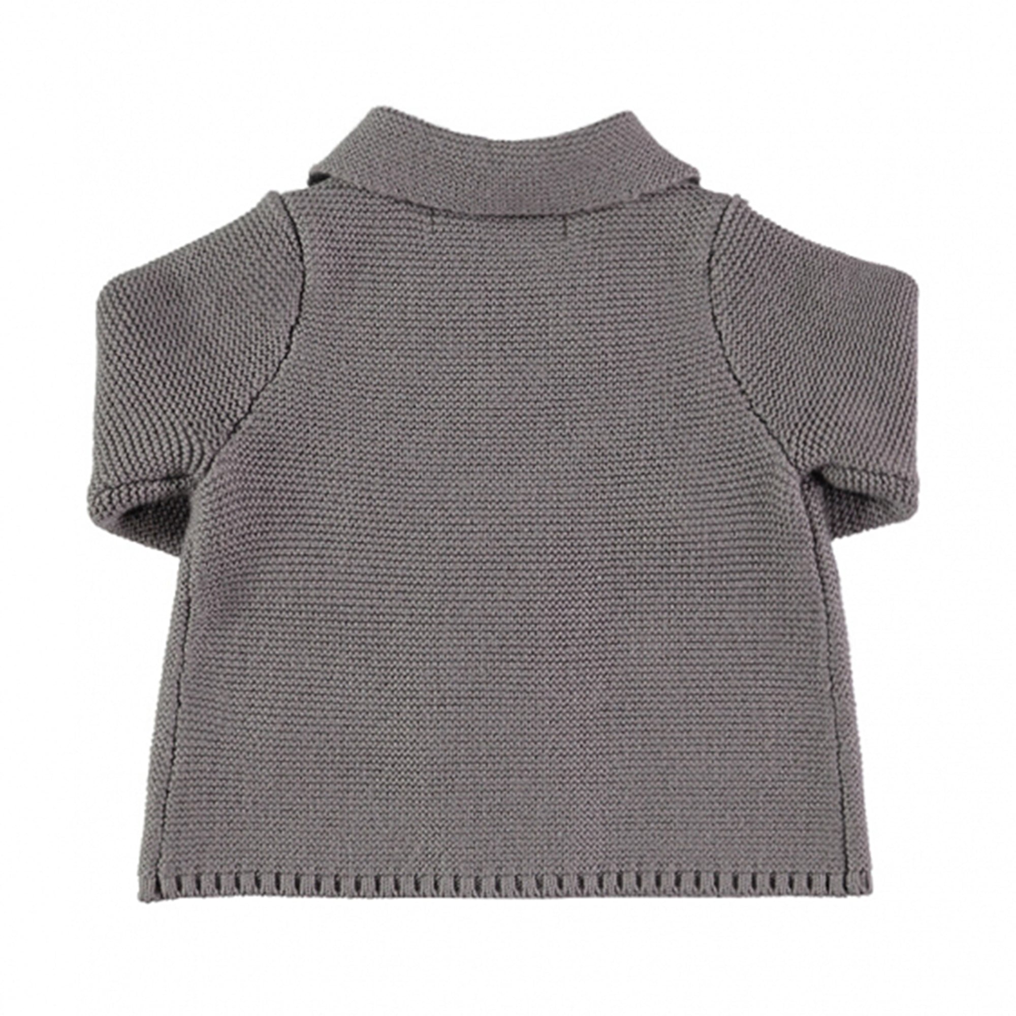 Gilet bébé en coton gris cendré