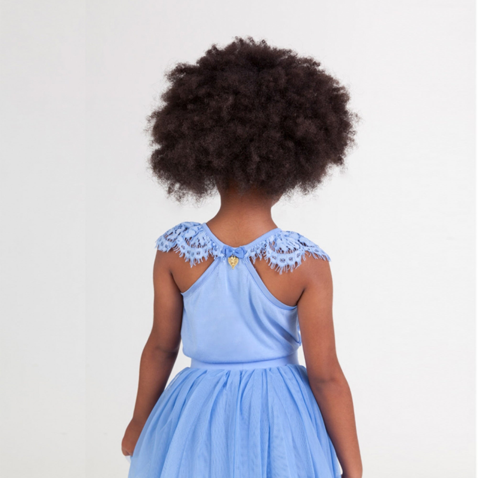 Haut en coton bleu pour filles