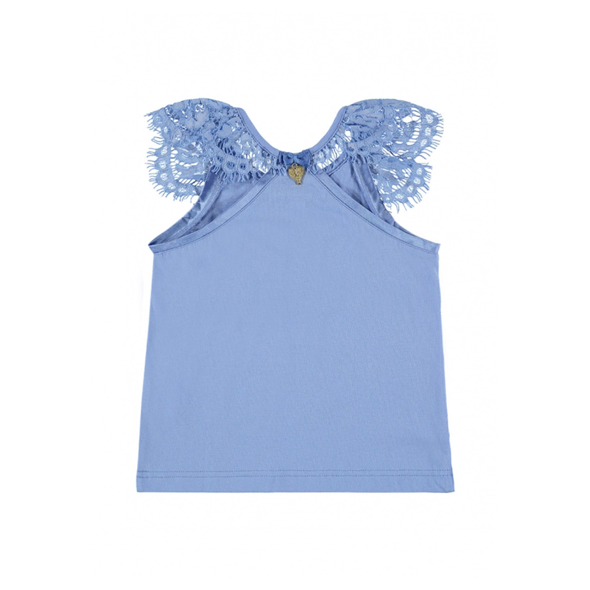 Haut en coton bleu pour filles