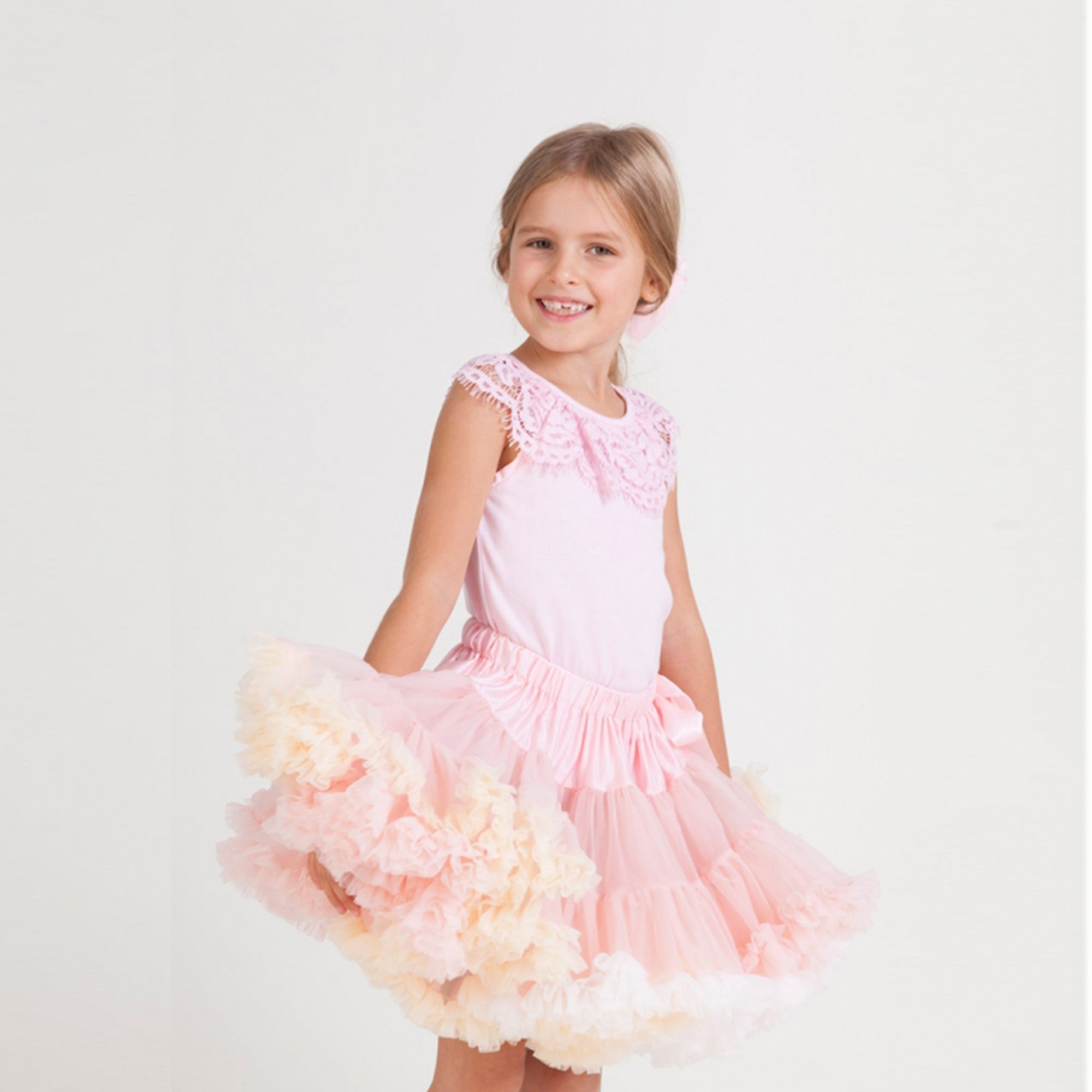 Haut en coton rose pour fille