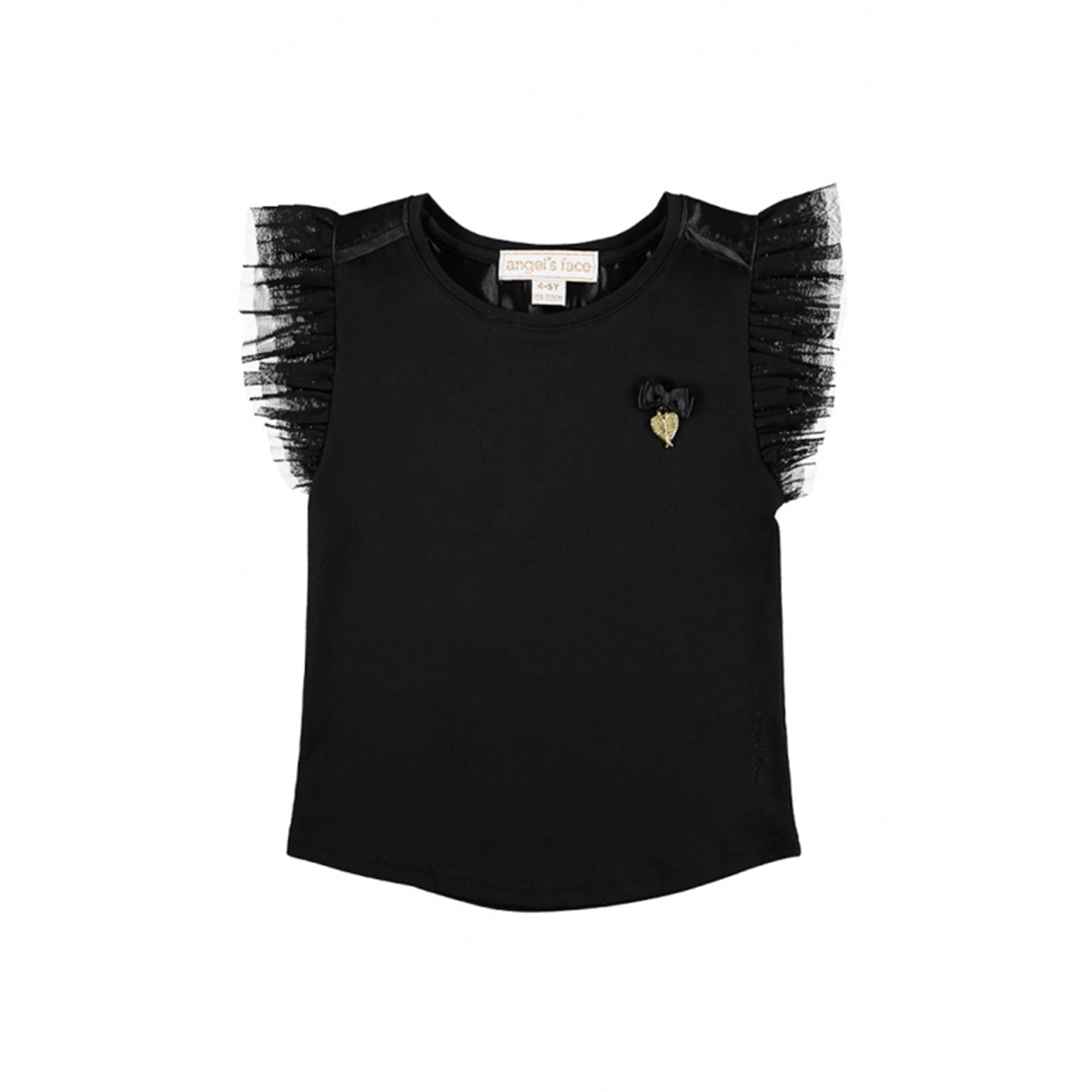 Haut en coton noir pour fille