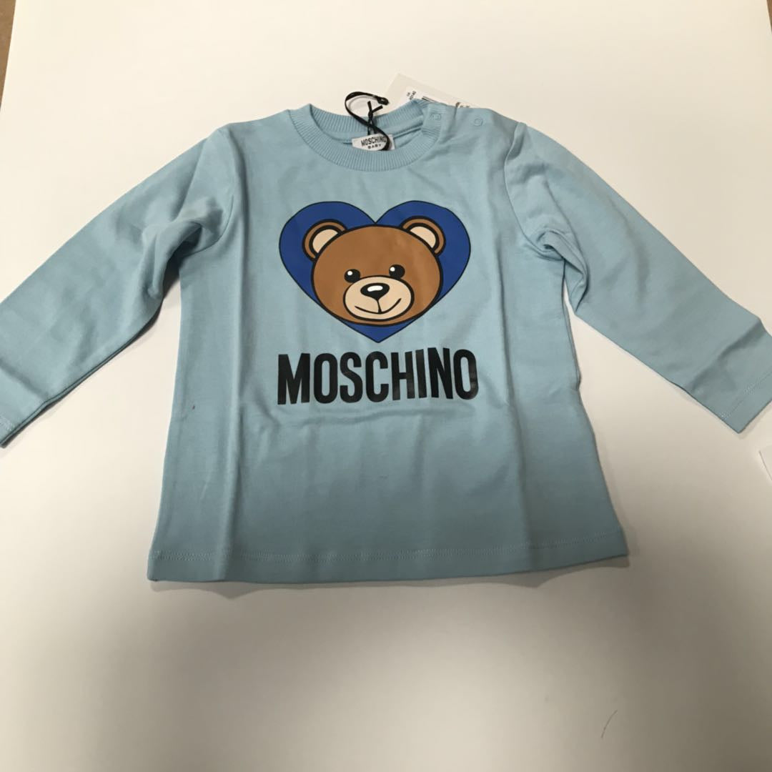 T-shirt en coton bleu ciel pour bébé