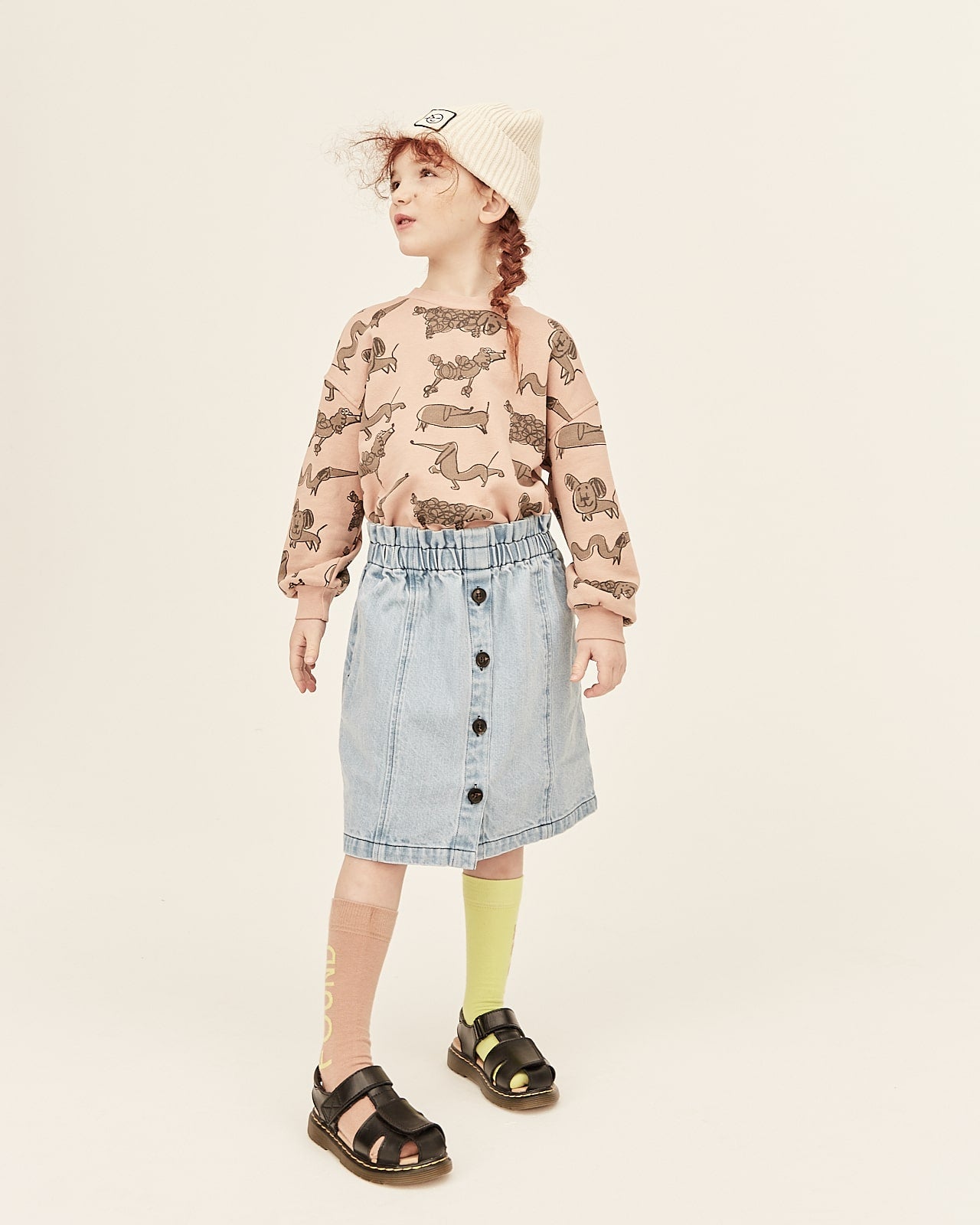 Boys & Girls Pink Printed Cotton Sweatshirt