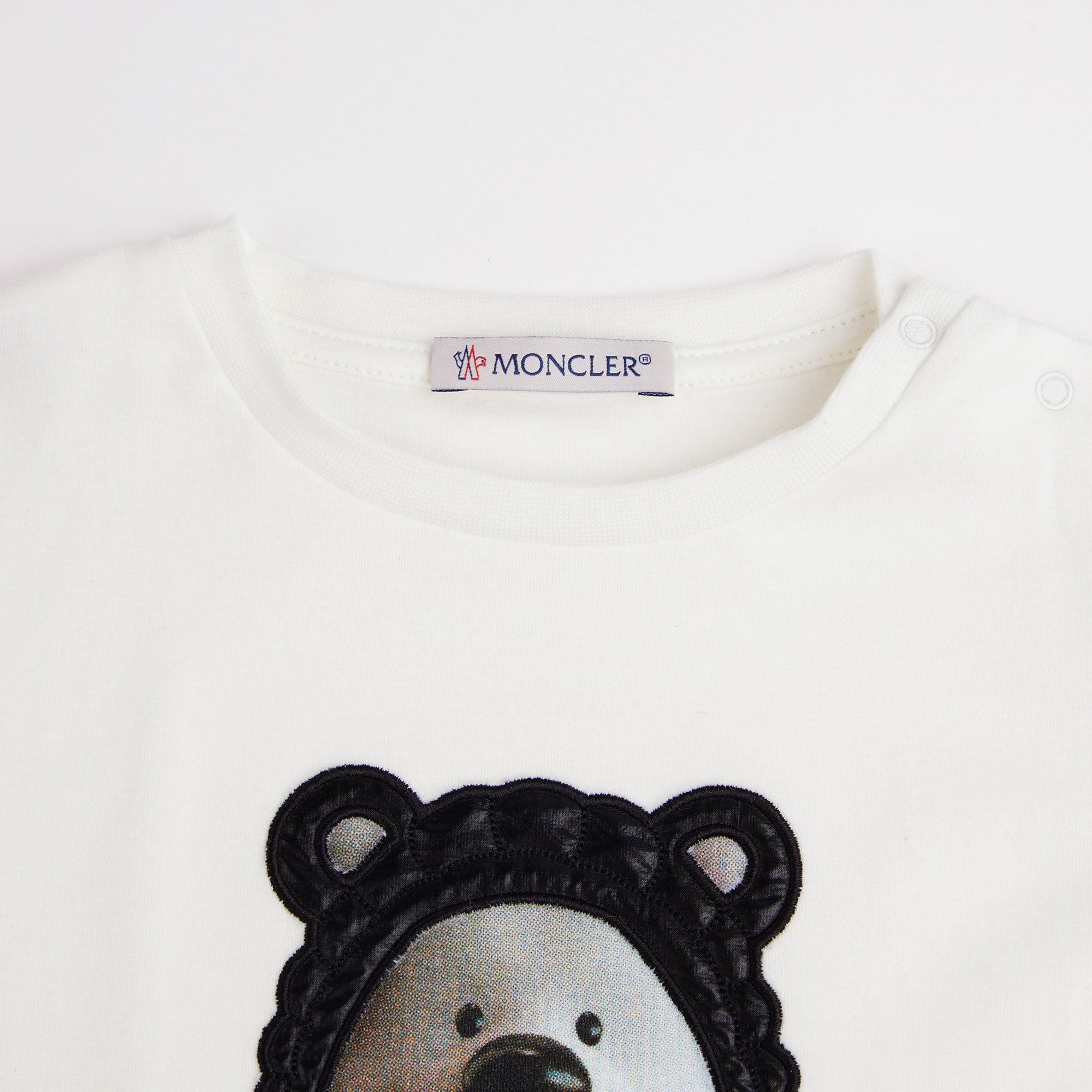Baby Boys & Girls White Printed Cotton T-Shirt