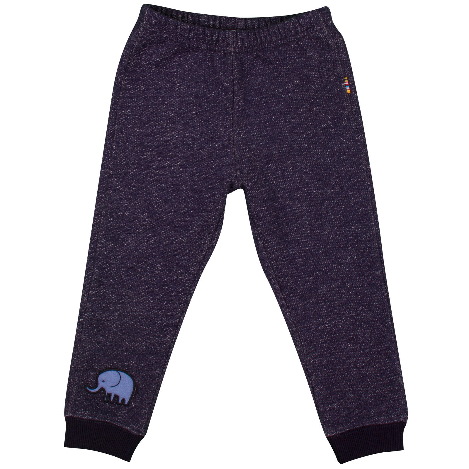 Baby Boys Navy Blue Embroidered Elephant Fleecy  Trousers - CÉMAROSE | Children's Fashion Store - 1