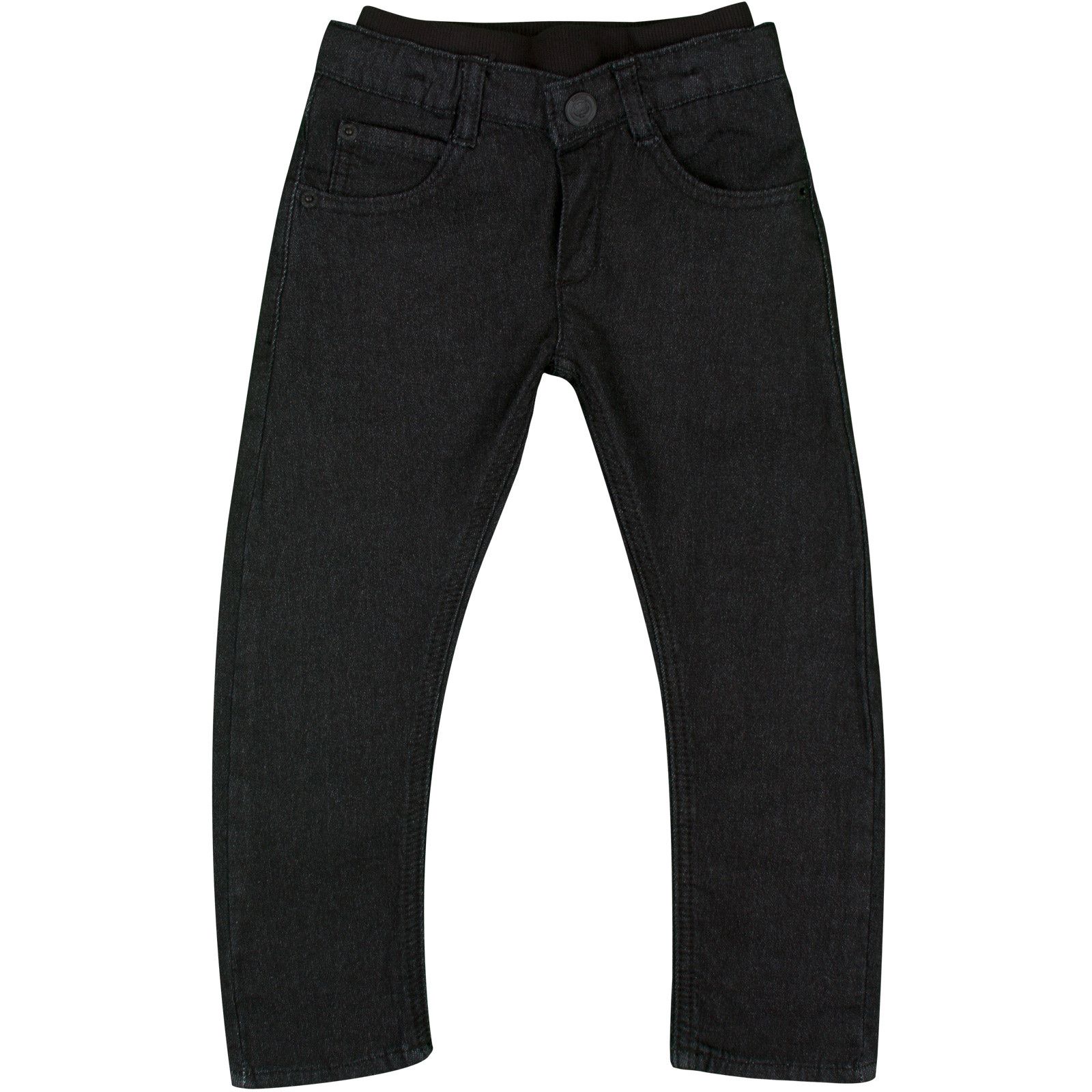 Baby Boys Black Denim Monster Embroidered Jeans - CÉMAROSE | Children's Fashion Store - 1