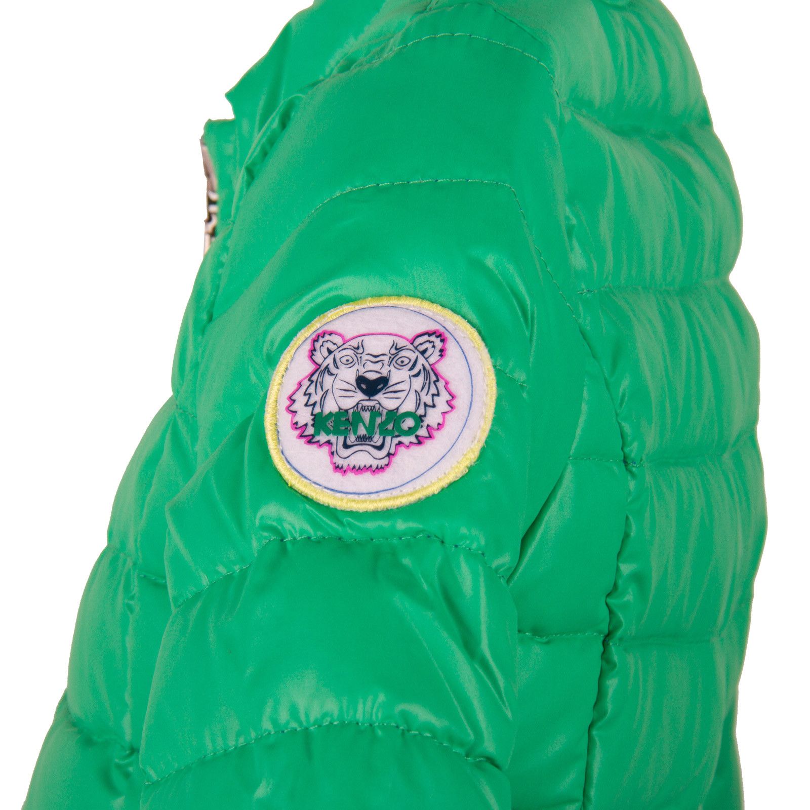 Girls Green Down Padded Jacket With Zipper Pockets - CÉMAROSE | Children's Fashion Store - 3