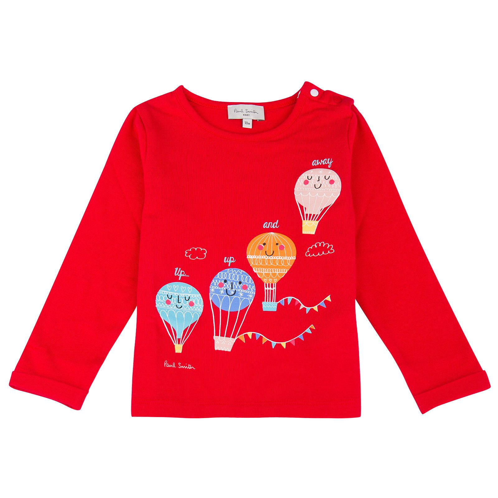 Baby Girls Red Balloons Printed T-Shirt - CÉMAROSE | Children's Fashion Store - 1