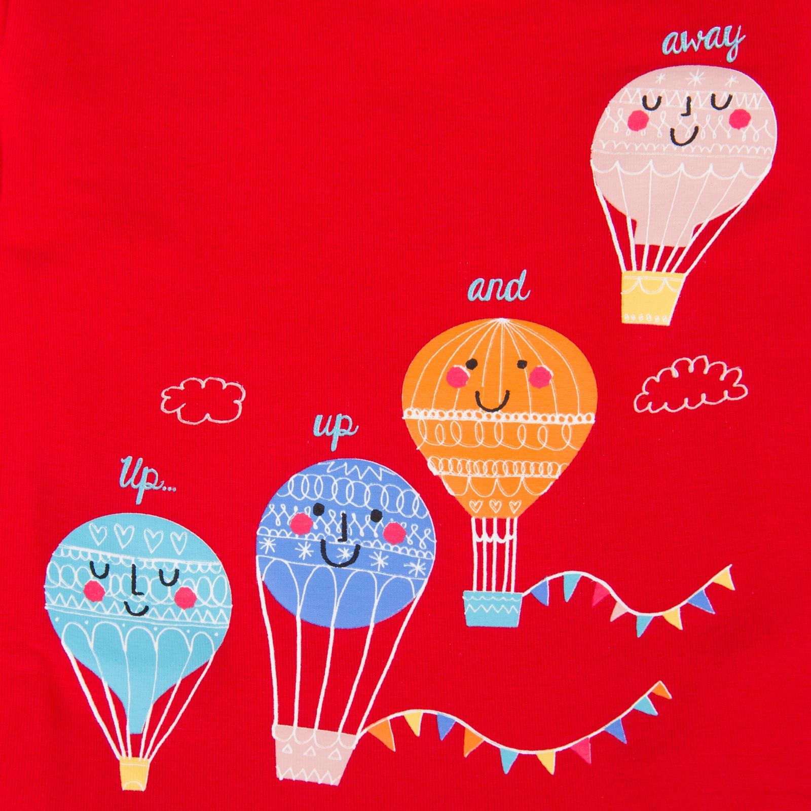 Baby Girls Red Balloons Printed T-Shirt - CÉMAROSE | Children's Fashion Store - 3