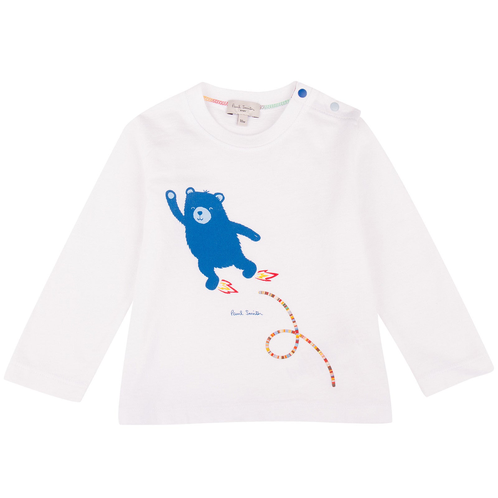 Baby Boys White Bear Printed T-Shirt - CÉMAROSE | Children's Fashion Store - 1
