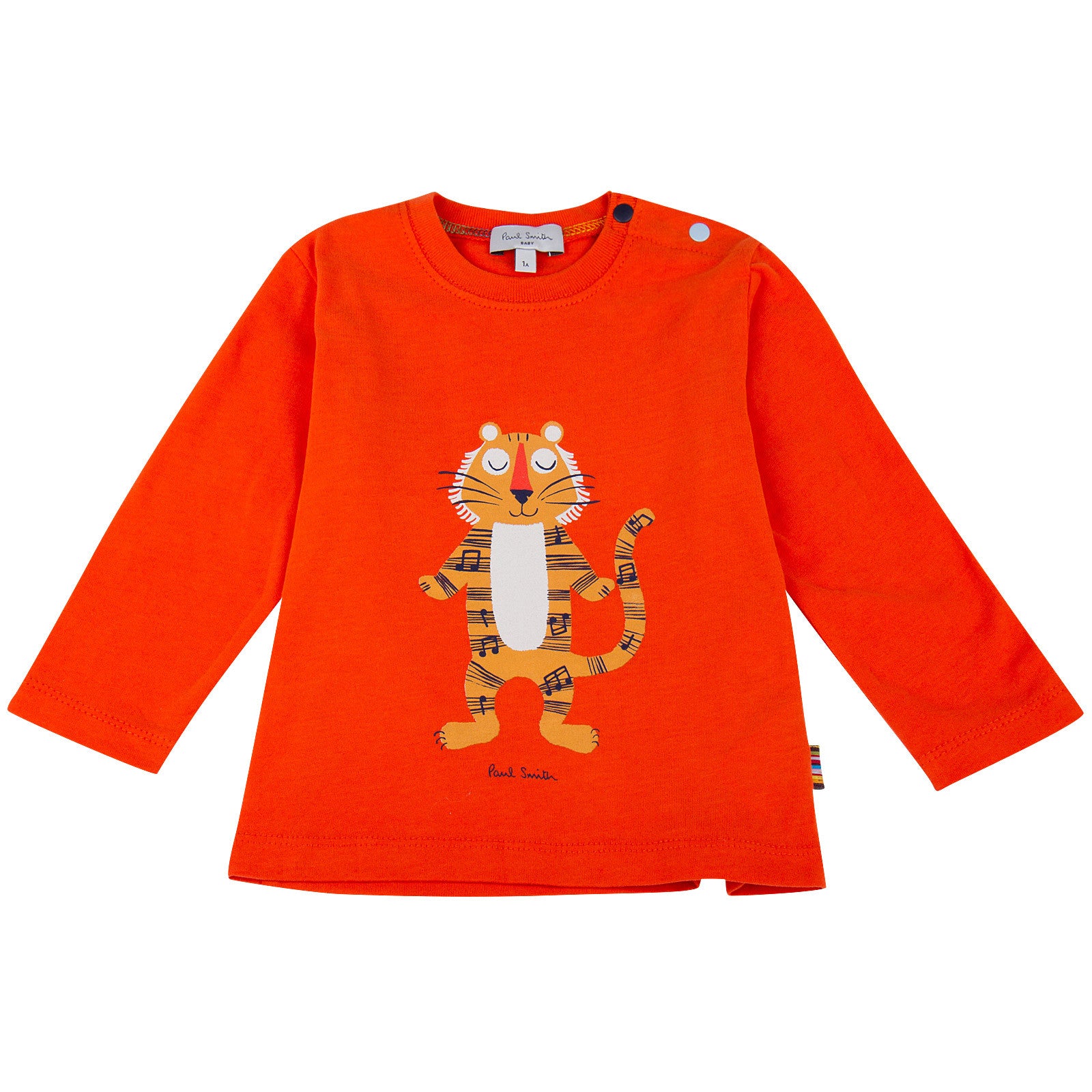Baby Boys Orange Tiger Printed T-Shirt - CÉMAROSE | Children's Fashion Store - 1