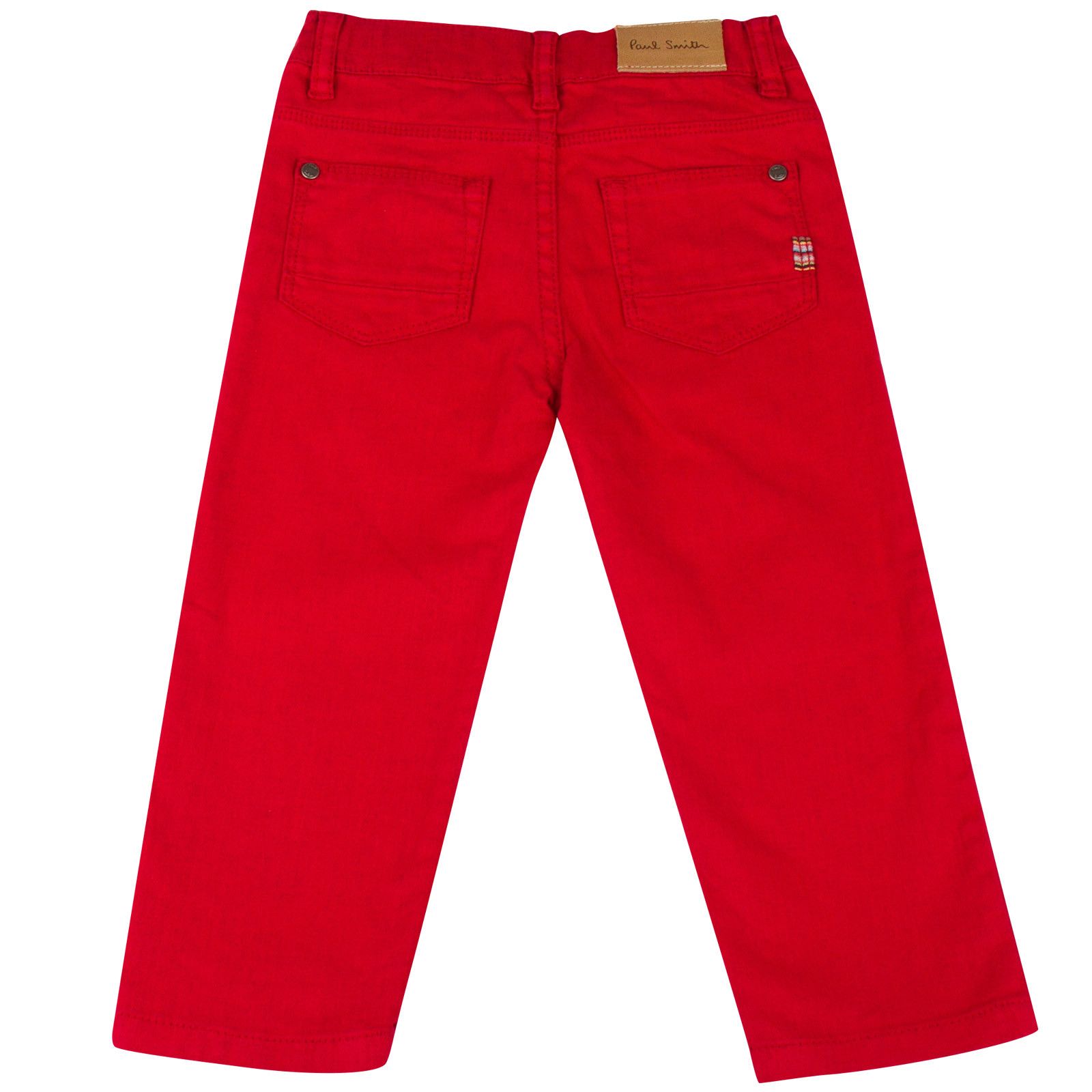Baby Girls Red Trousers With A Leather Logo Patc - CÉMAROSE | Children's Fashion Store - 2